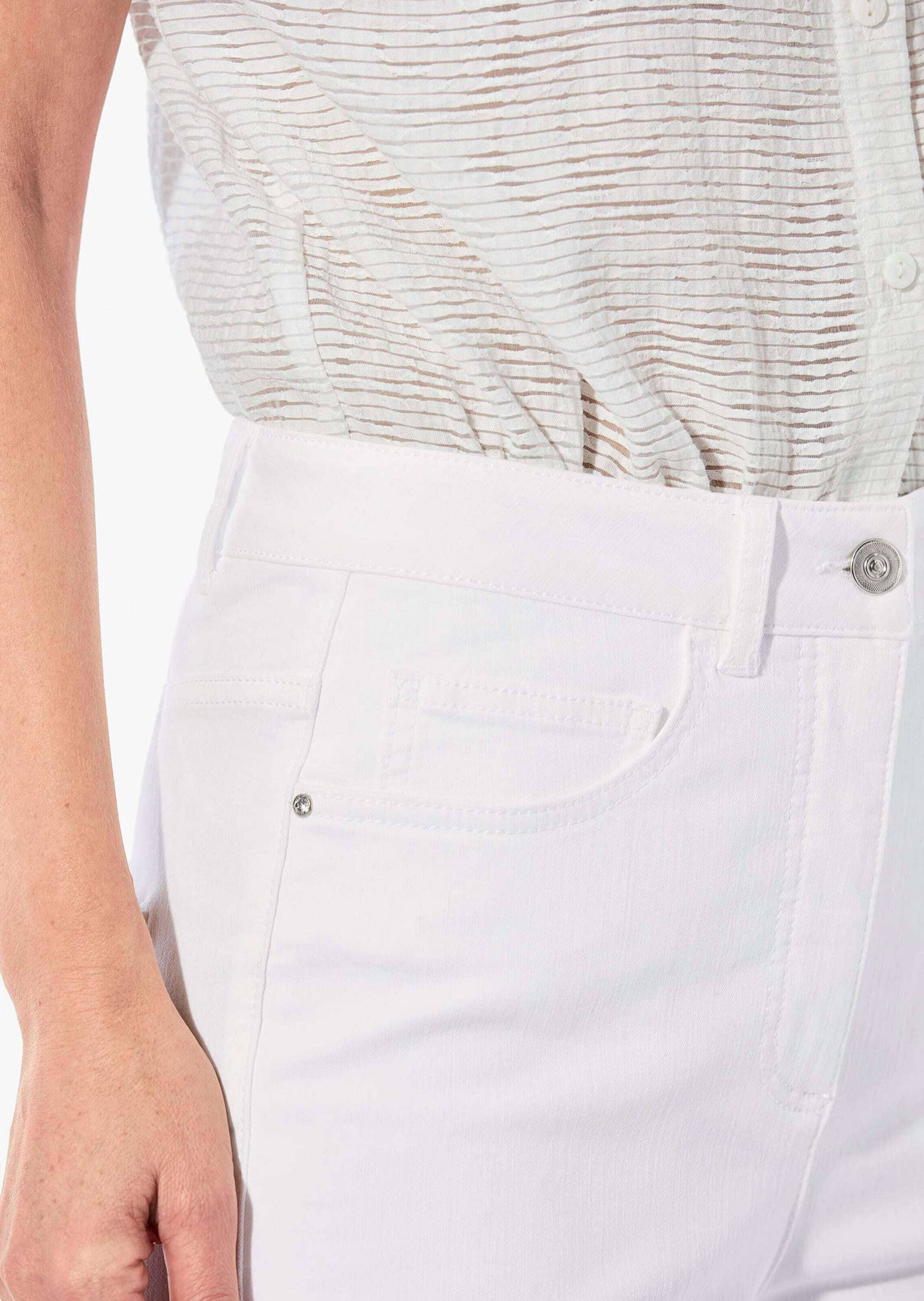GOLDNER Stretch-Jeans »Jeans Denim Jeans mit weitem Bein«