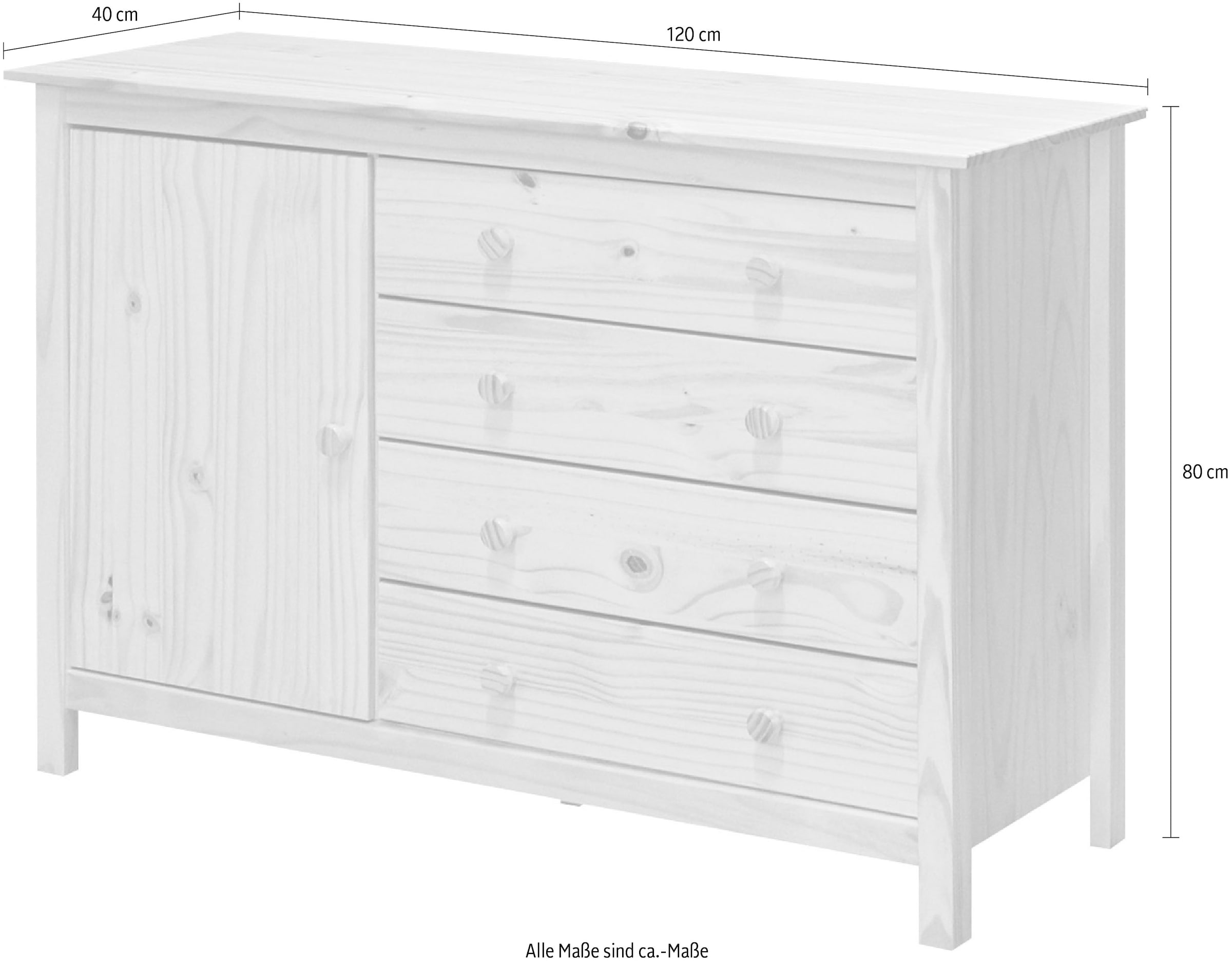 Home affaire Kommode, mit sichtbarer Maserung