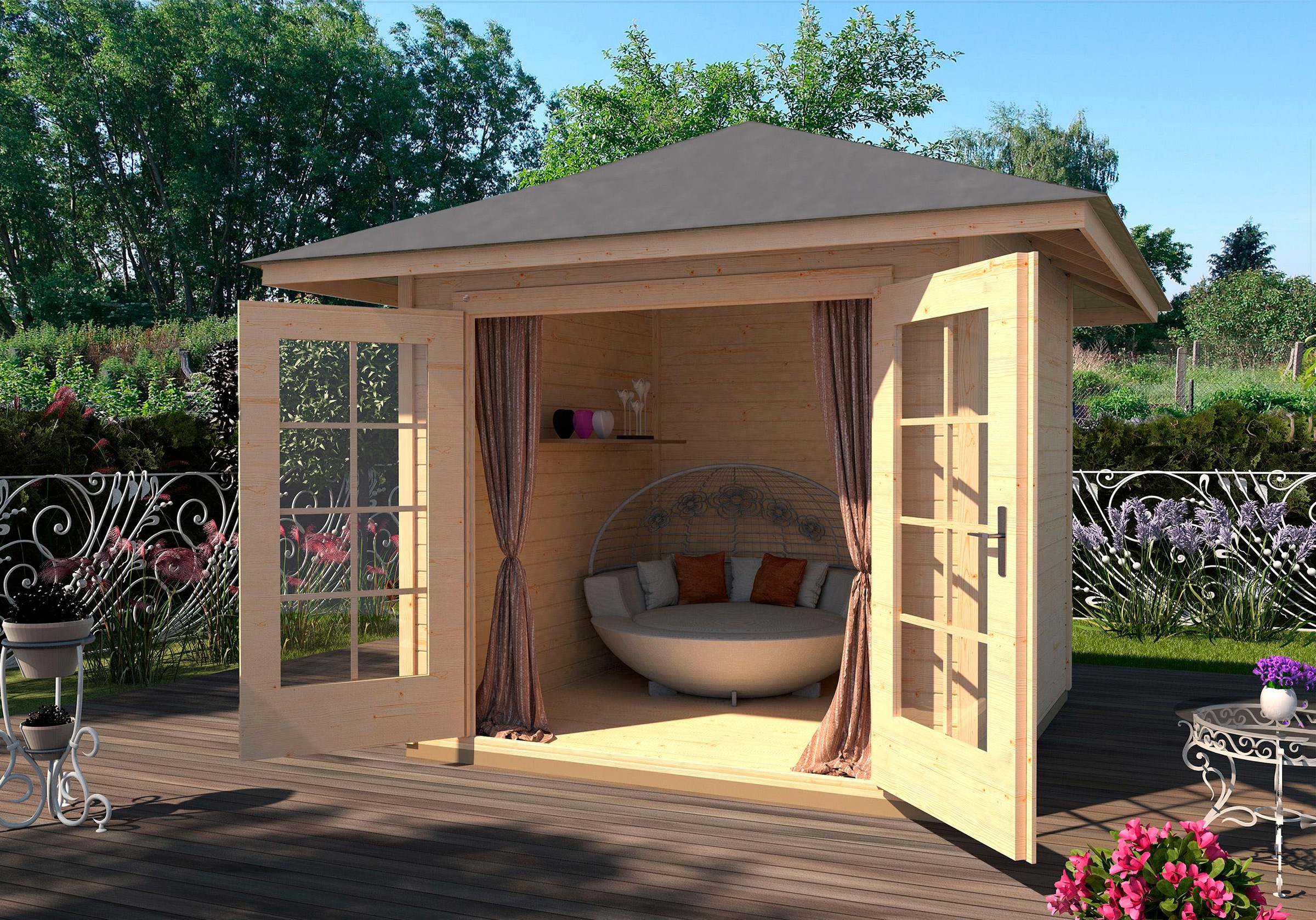 weka Gartenhaus »177 4-Eck Gr.2, 28 mm«