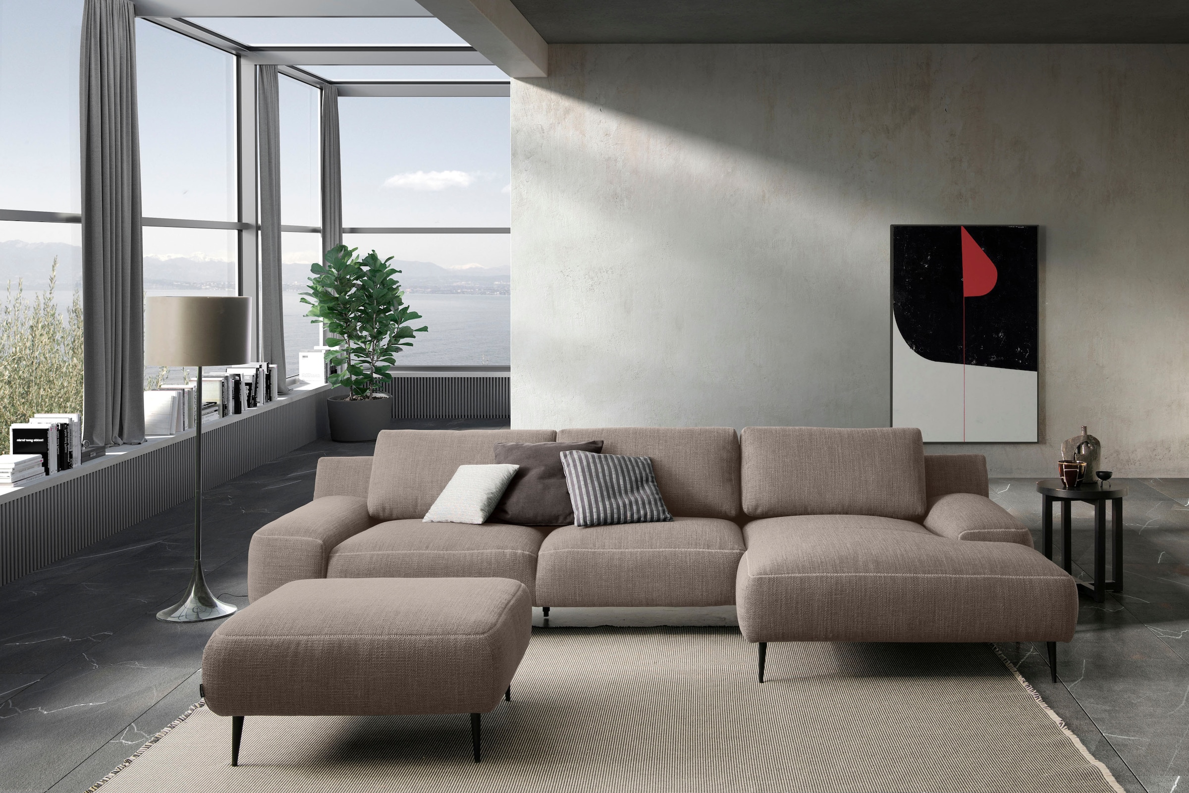 designwerk Ecksofa »Forma L-Form, zeitloses Designsofa mit aktuellem Fuß« in hochwertiger Verarbeitung & tollem Sitzkomfort