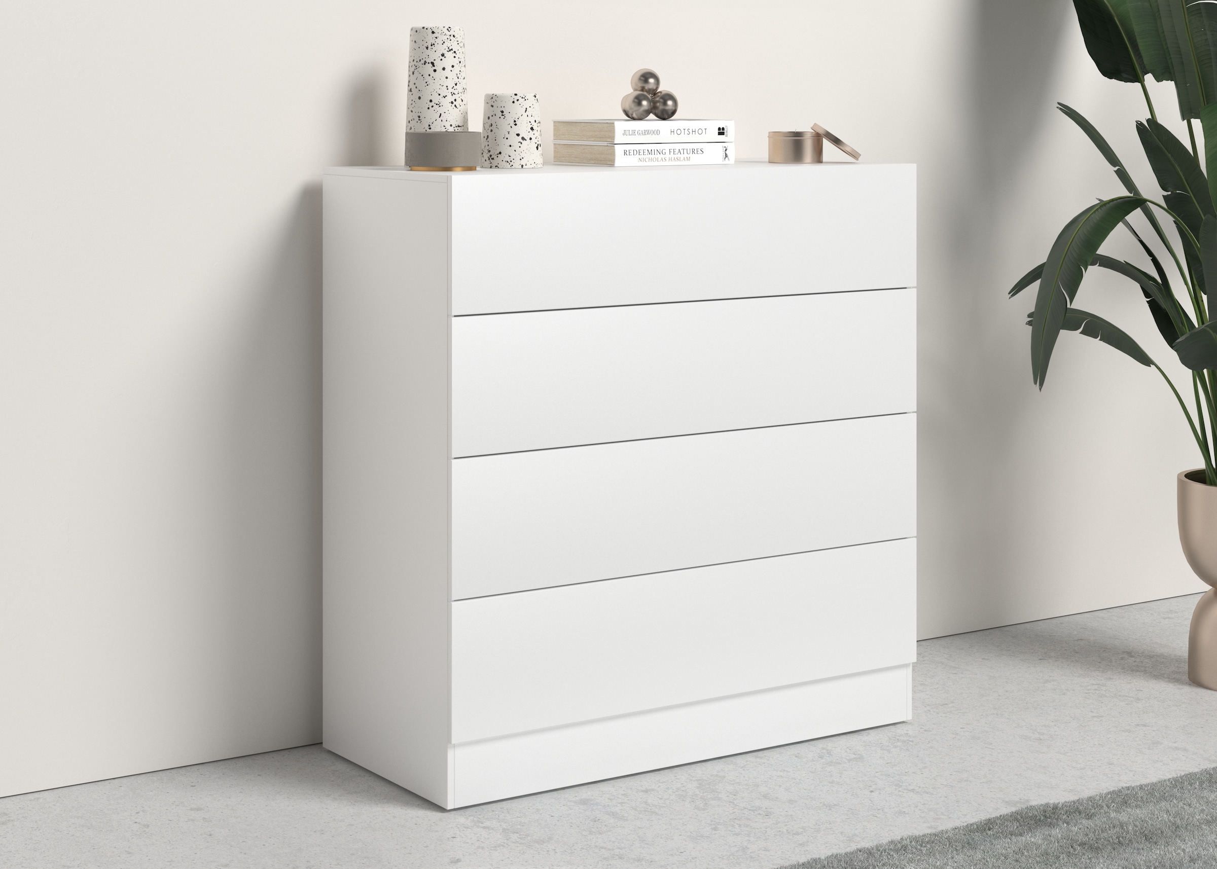 borchardt Möbel Kommode "Vaasa, Breite 76cm, Höhe 79cm, grifflos" Sideboard Breite 76 cm, Höhe 79 cm, mit Push-to-open-Funktion