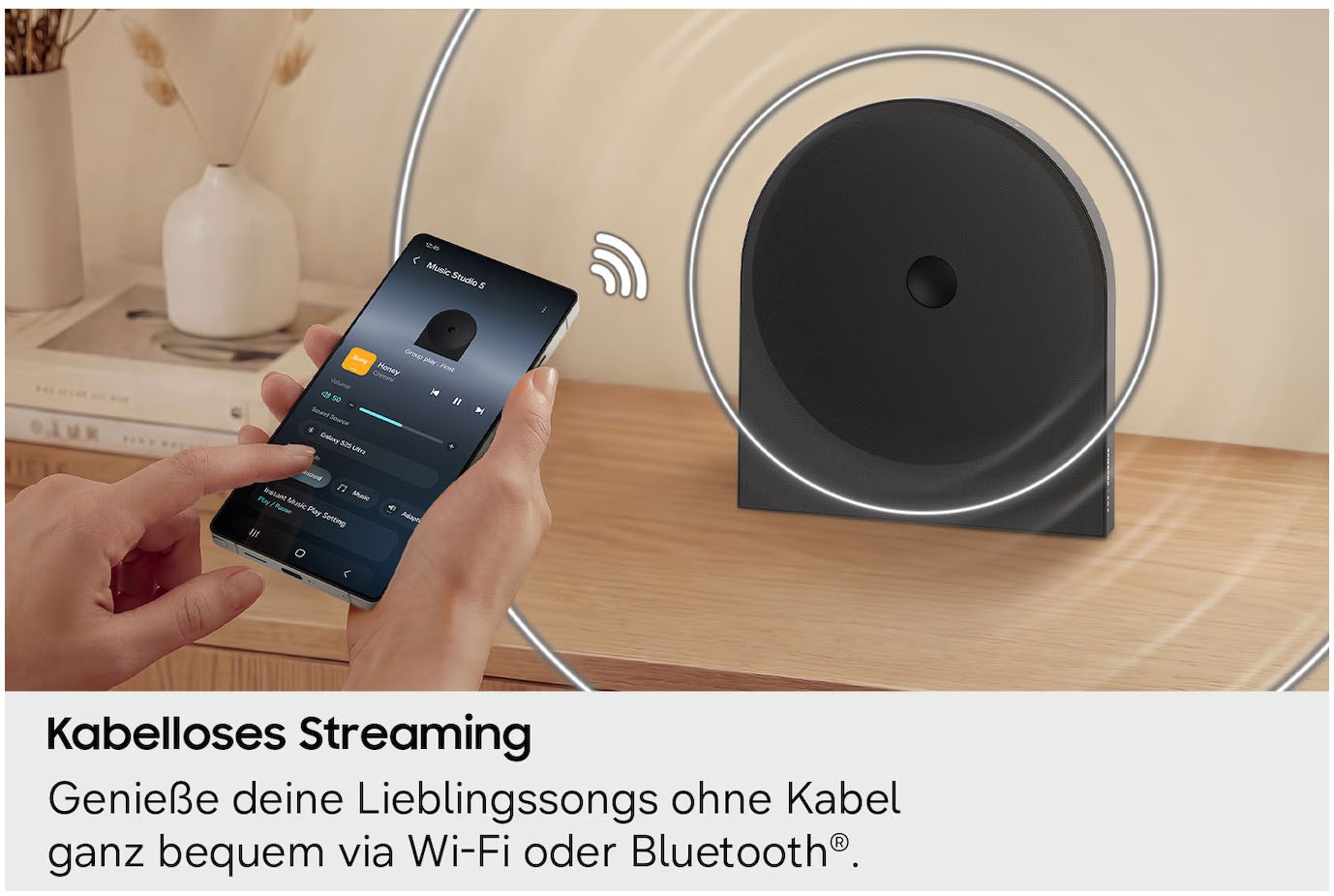 Samsung Bluetooth-Speaker »Music Studio 5 LS50H« 2.0 (Bluetooth | WLAN (WiFi) Bassregelung | Lautstärkeregelung | Nacht Modus | Pairing )