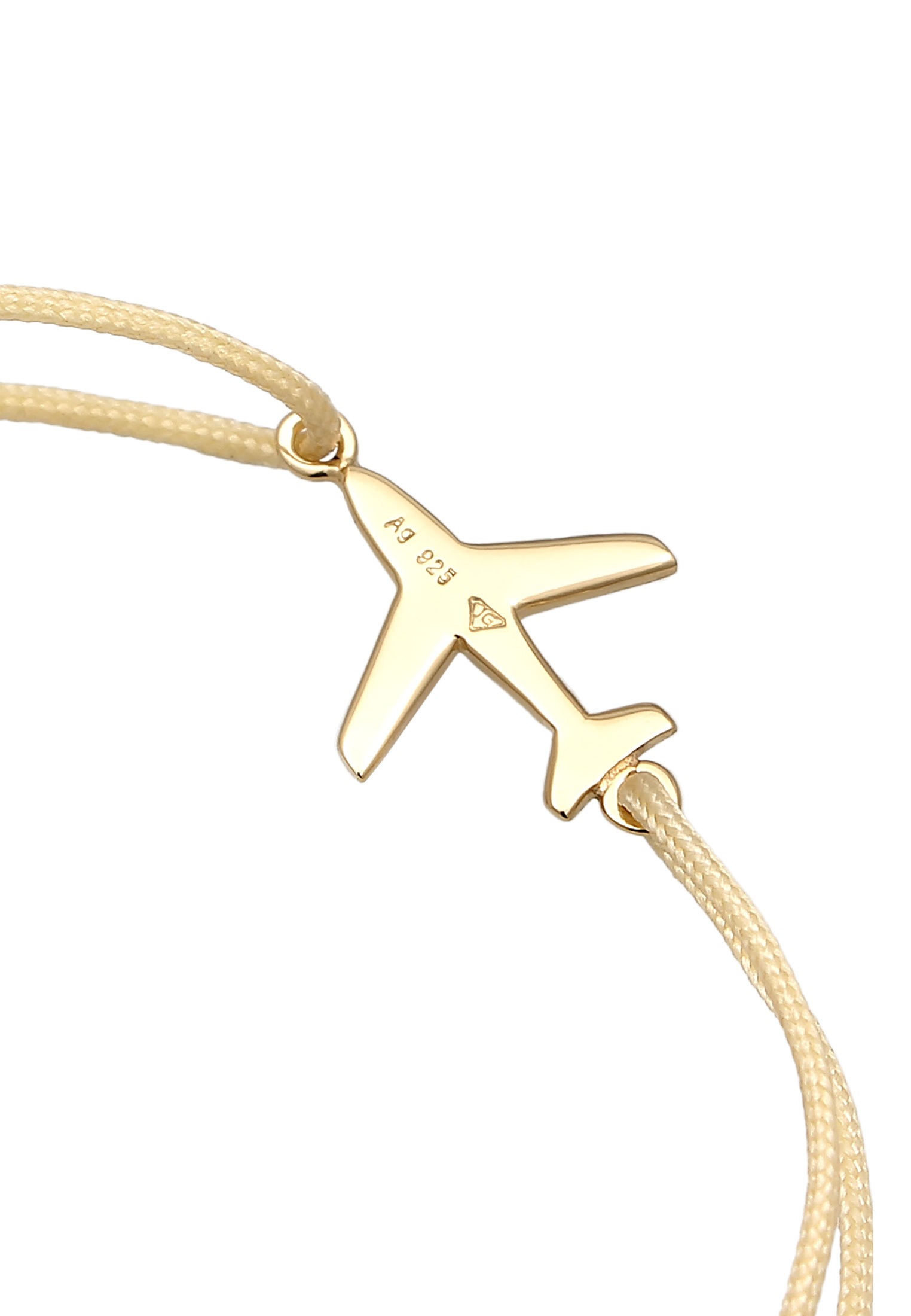 Elli Armkette »Armband Flugzeug Nylon Travel 925 Sterling Silber«