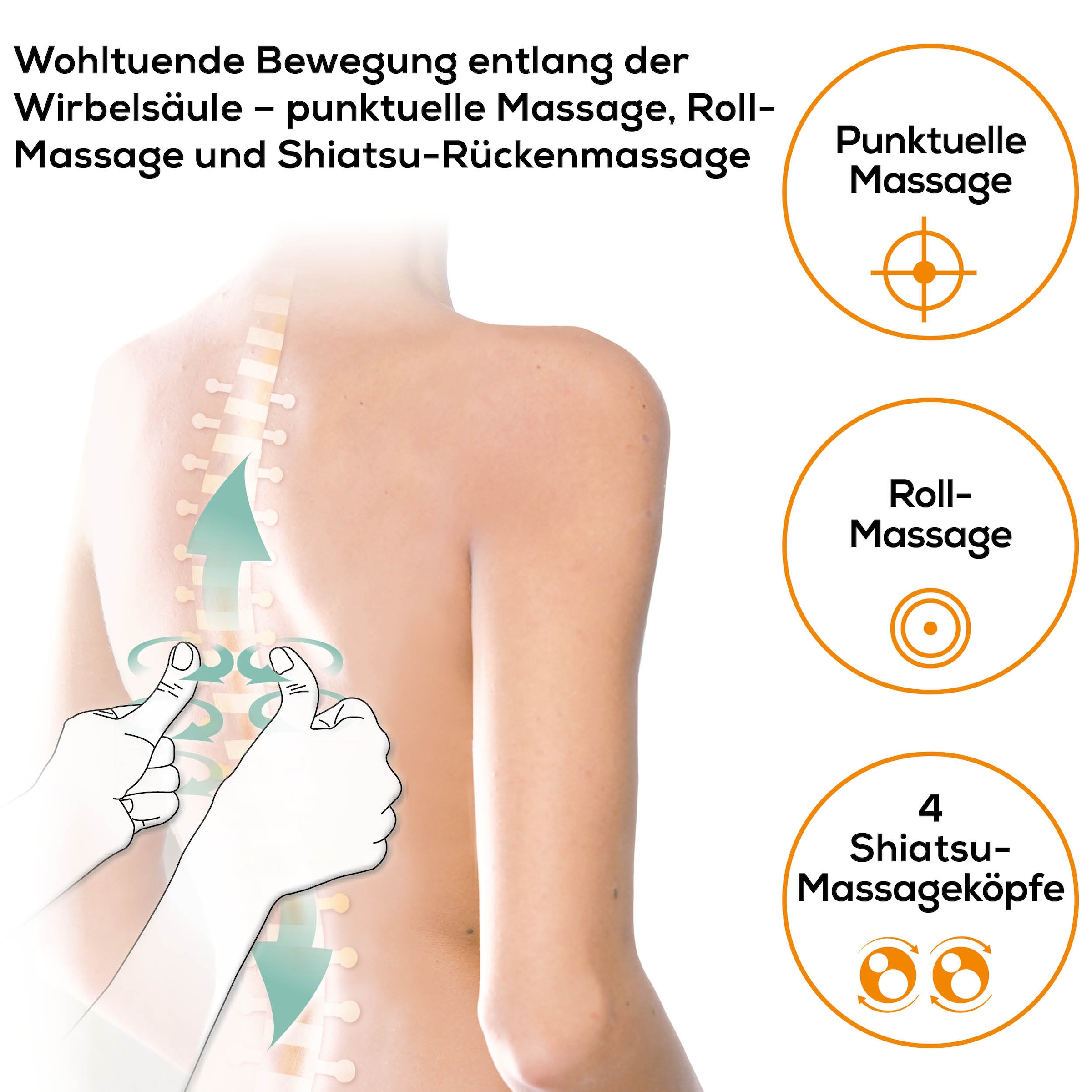 BEURER Shiatsu-Massagesitzauflage »MG 260 für wohltuende Massagen von Nacken und Rücken«, Mit Licht- und Wärmefunktion, 3 Massageprogramme, mit Timerfunktion