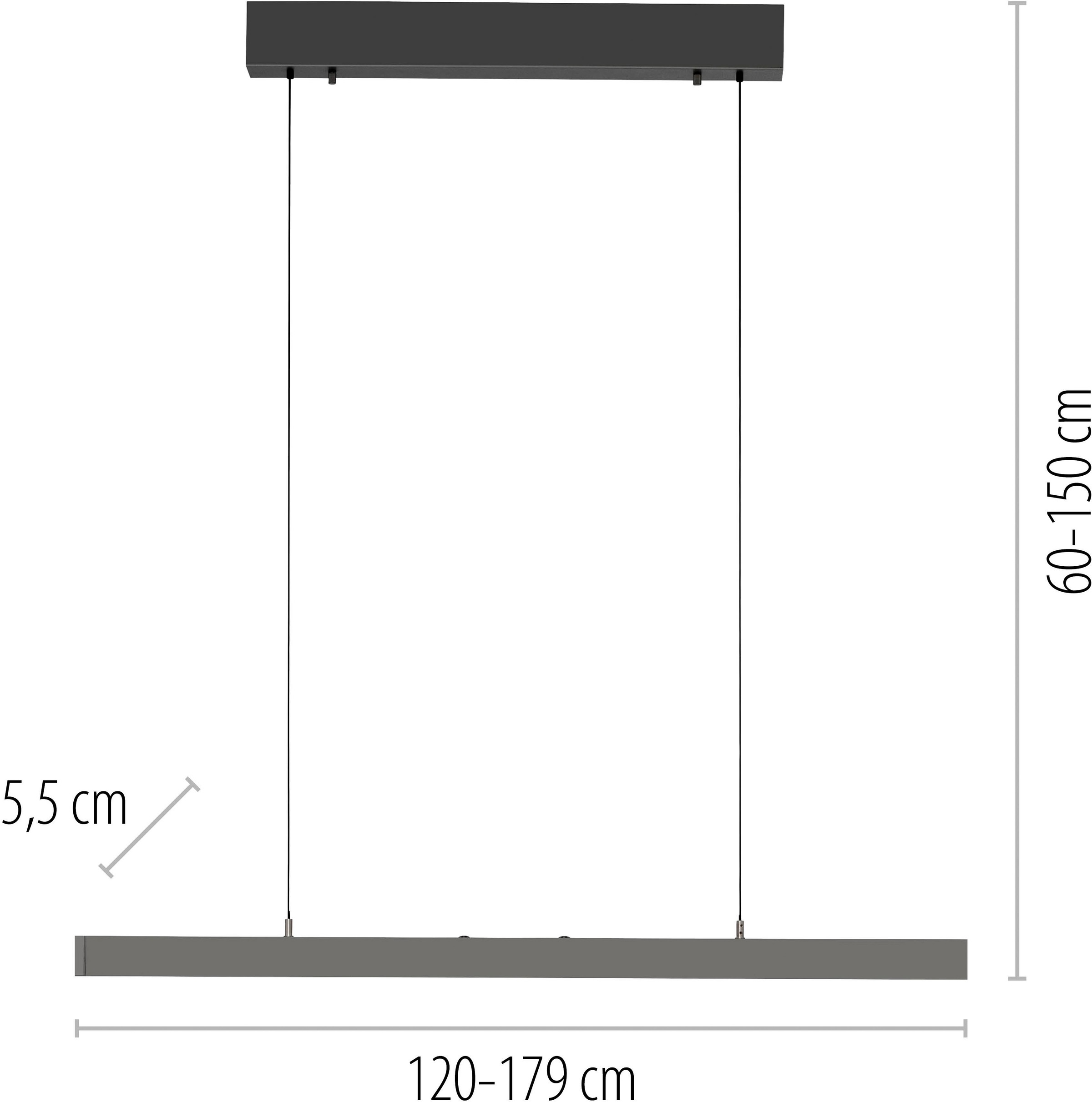 Paul Neuhaus LED Pendelleuchte »ADRIANA Comfort Lift« LED-Board 1 Stk. warmweiß - kaltweiß Touchdimmer, CCT 2700-5000K, Comfort-Lift, Memory, Verstellbar