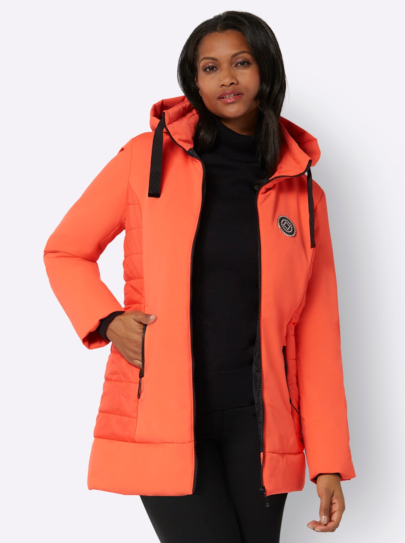 Inspirationen Langjacke, mit Kapuze