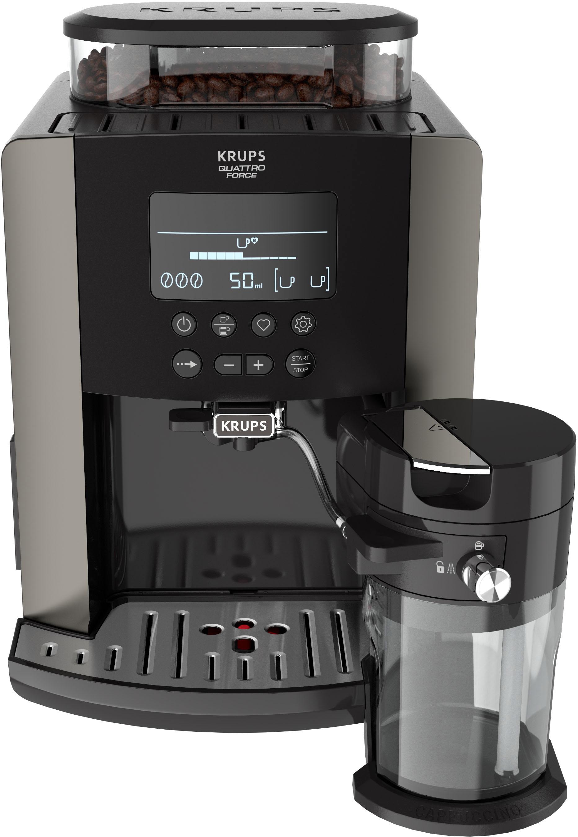 Krups Kaffeevollautomat »EA819E Arabica Latte«, Wassertankkapazität: 1,7 Liter, Pumpendruck: 15 Bar, LCD-Display