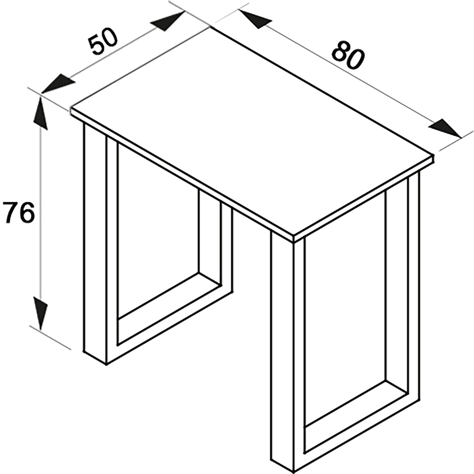 VCM Esstisch »Premium Holz Esstisch Küchentisch Xona U 80x50« 1 Stk. tlg.
