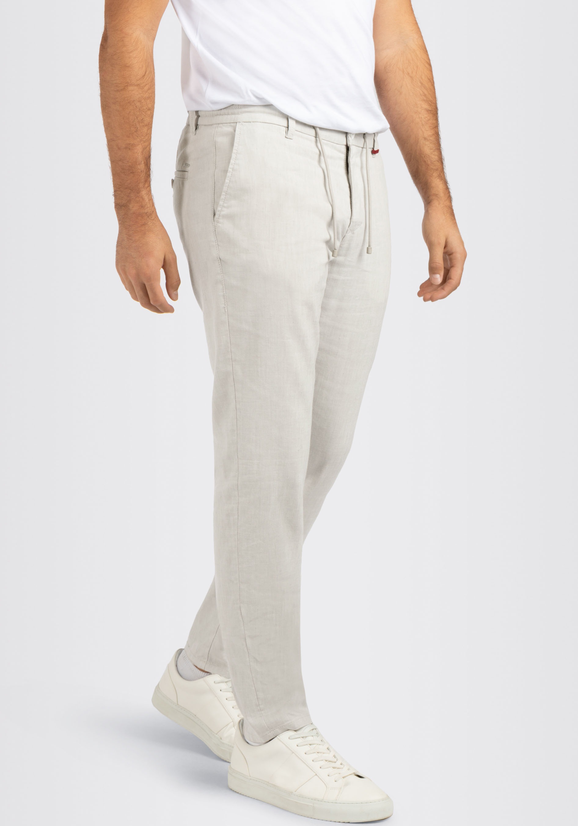 MAC Chinohose »Lennox Sport«  Leinenstruktur