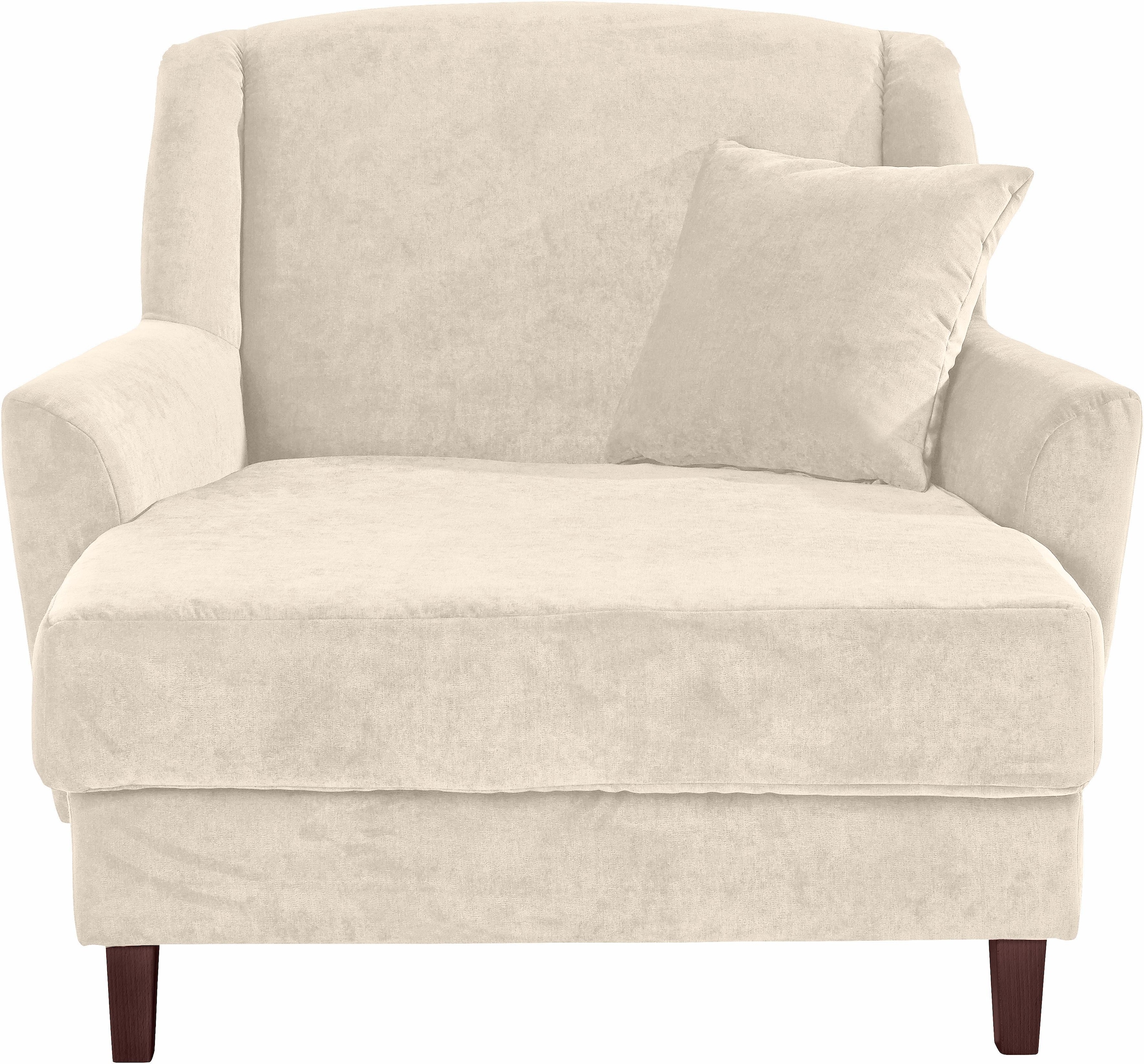 Max Winzer® XXL-Sessel »Julia, Megasessel mit Platz für 2, komfortabel und bequem«, Loungesessel in Ohrenbackenoptik, zeitlos und elegant, Holzfuß