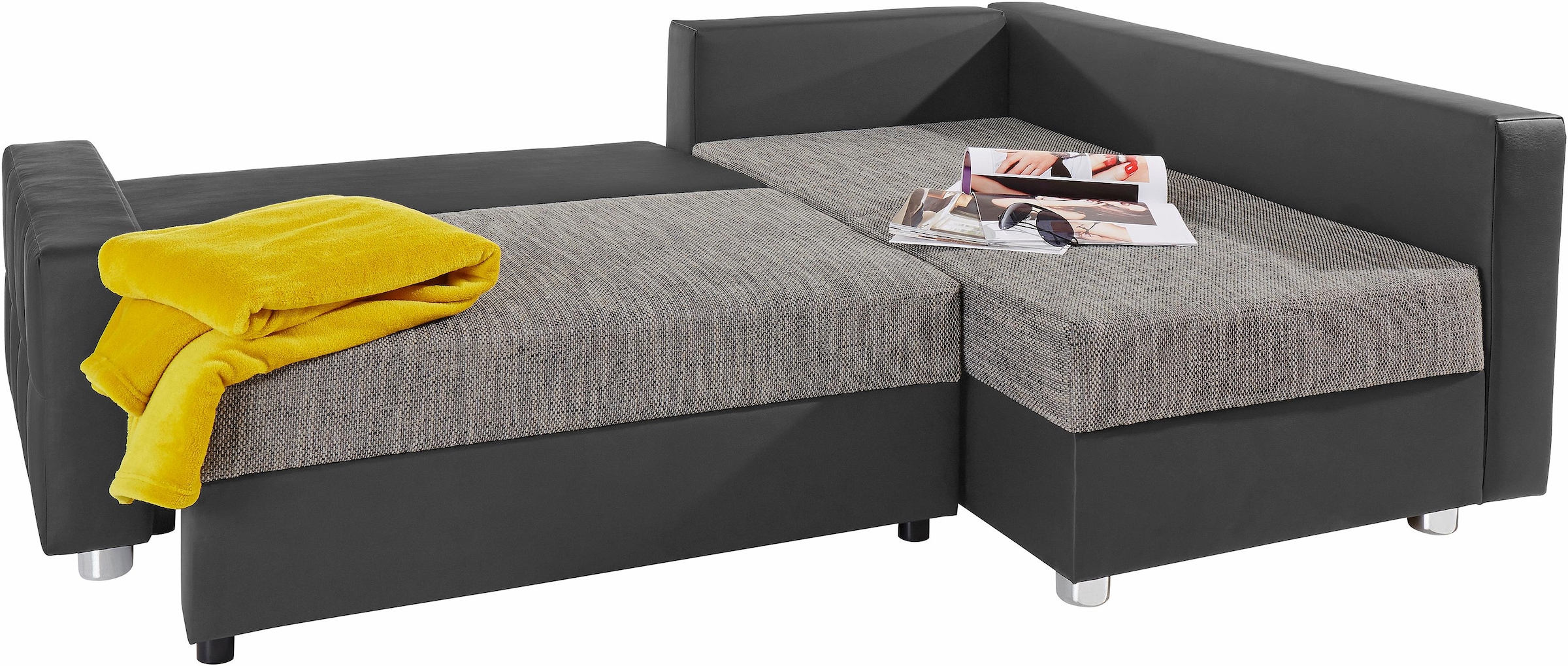 COLLECTION AB Ecksofa Parma, mit Bettfunktion, inkl. Zier- und Rückenkissen