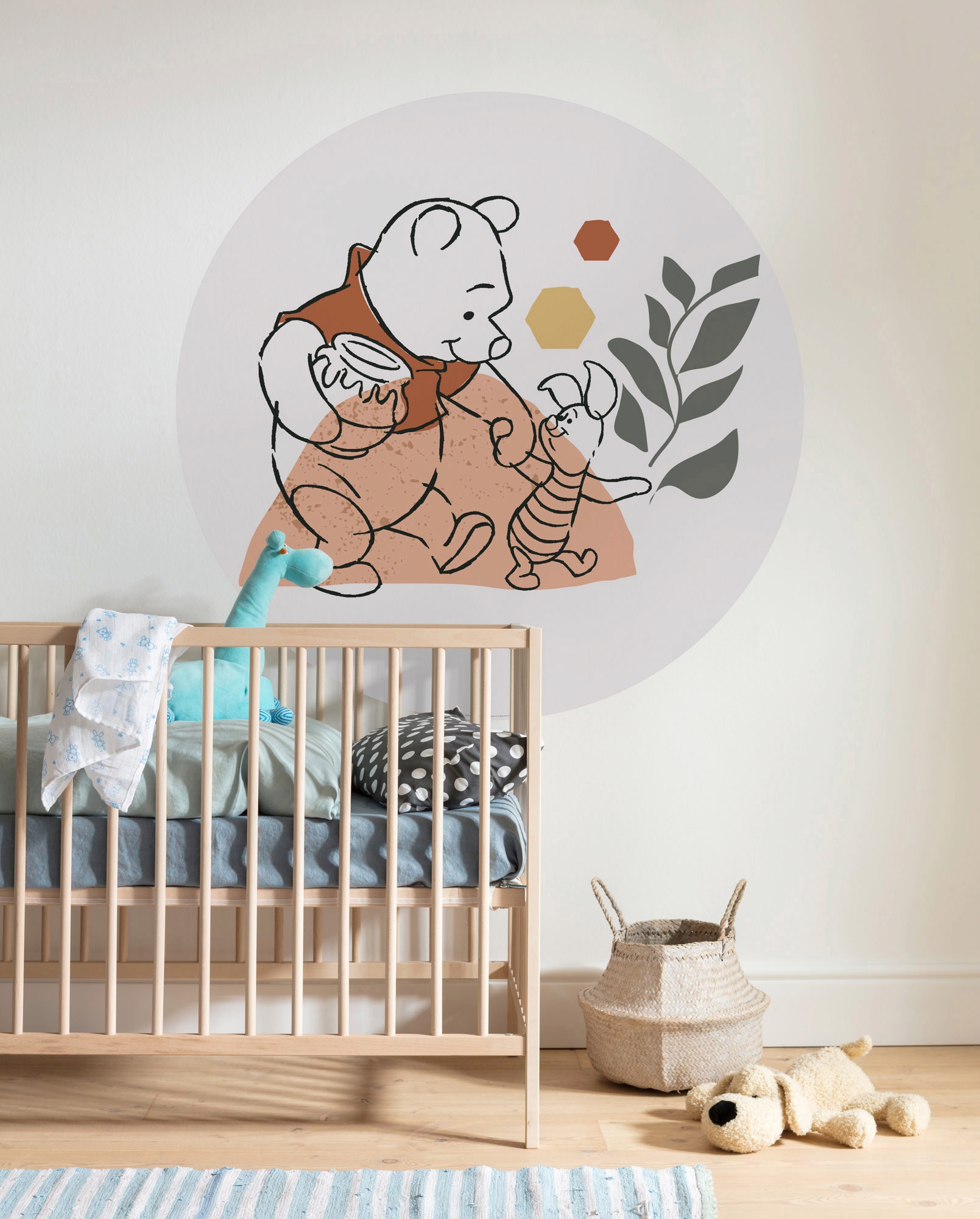Komar Fototapete »Vlies selbstklebend - Winnie the Pooh Soulmate - Größe 125 x 125 cm« bedruckt glatt Kinderzimmer