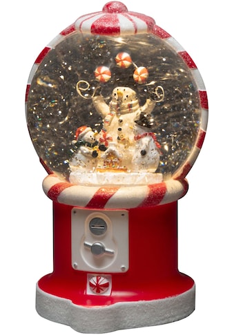 LED Laterne »Süßigkeitenautomat mit 3 Schneemännern, Weihnachtsdeko«