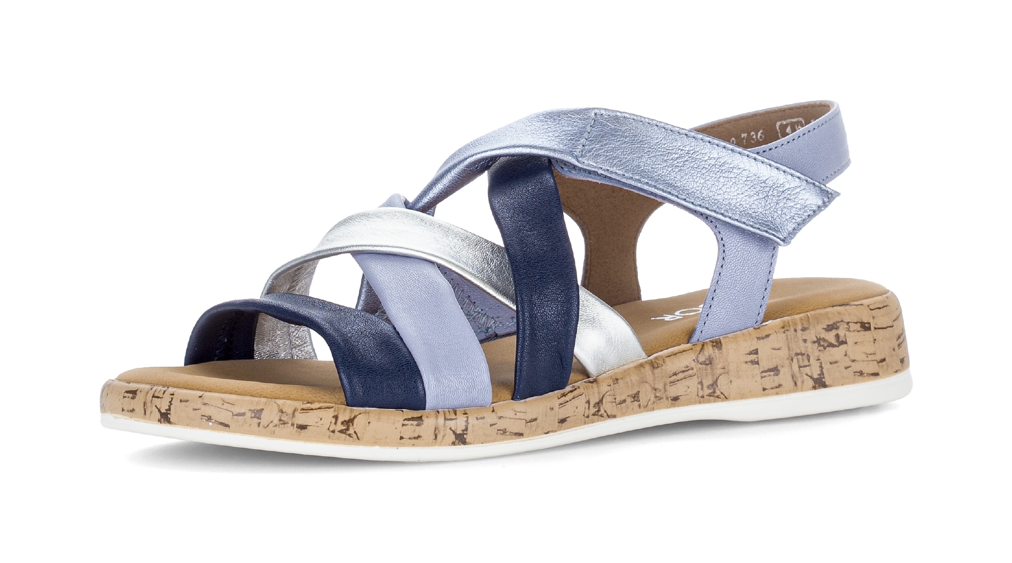 Gabor Riemchensandale »Rhodos«  Sandalette, Sommerschuh im Kontrast-Look, G-Weite