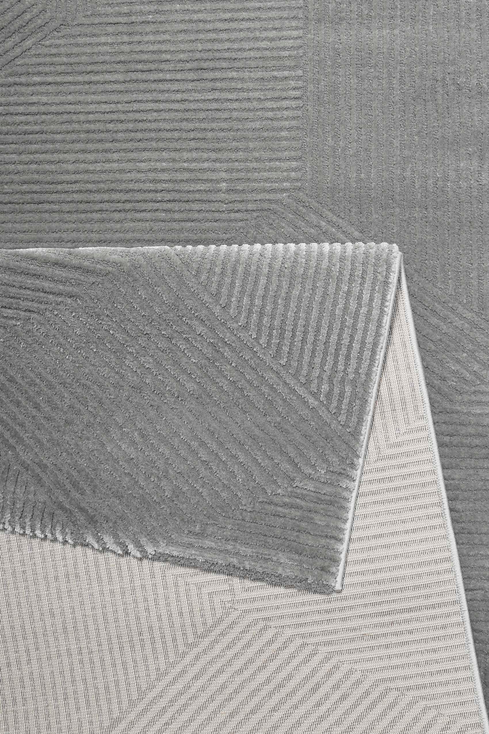 Esprit Teppich »Velvet Groove ESP-8780«, rechteckig, 12 mm Höhe, Kurzflor, Hoch Tief Struktur, Wohnzimmer, Schlafzimmer