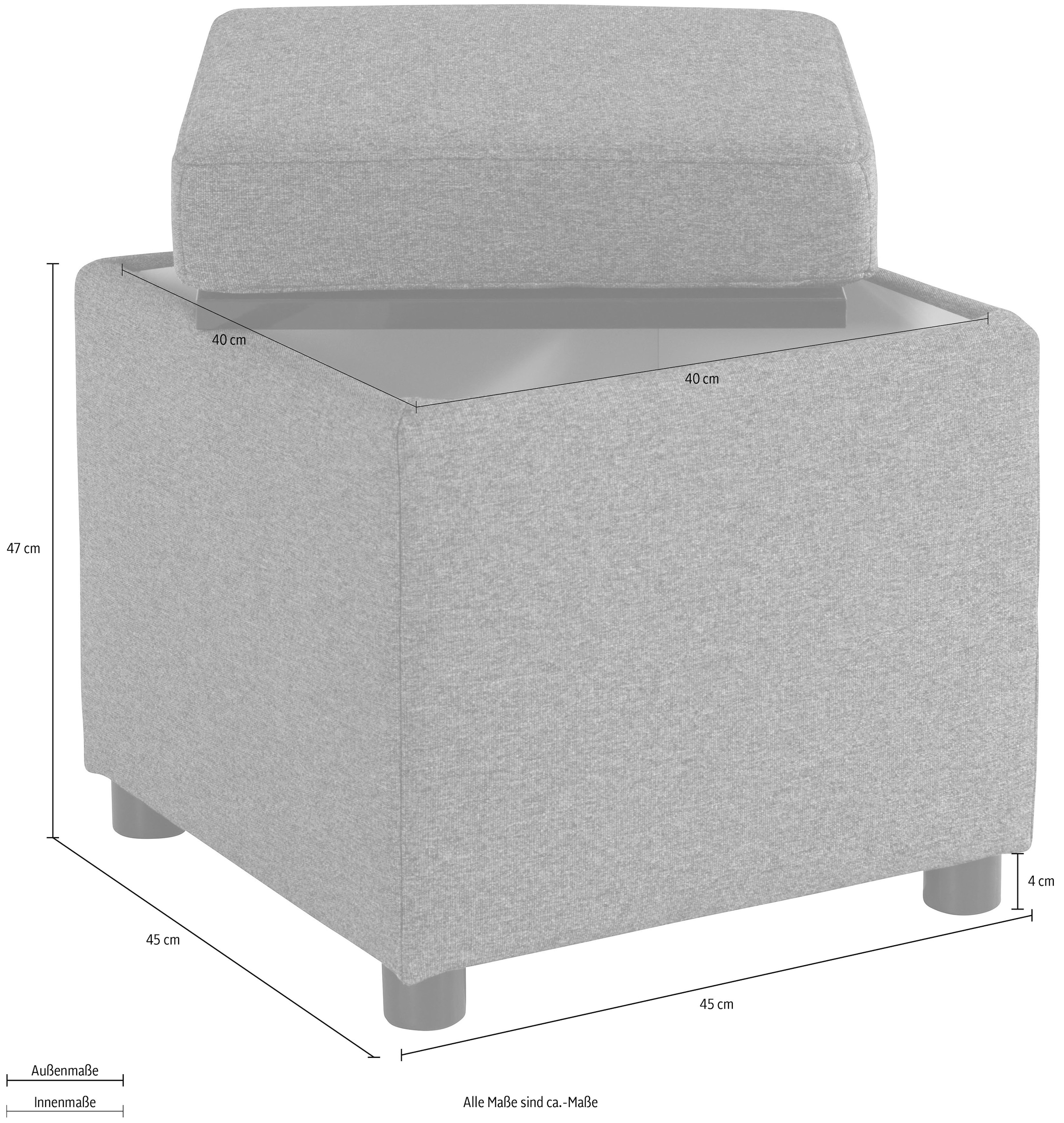 LOOKS by Wolfgang Joop Hocker »LooksIII« inklusive Stauraum, wandelbar zum Tisch