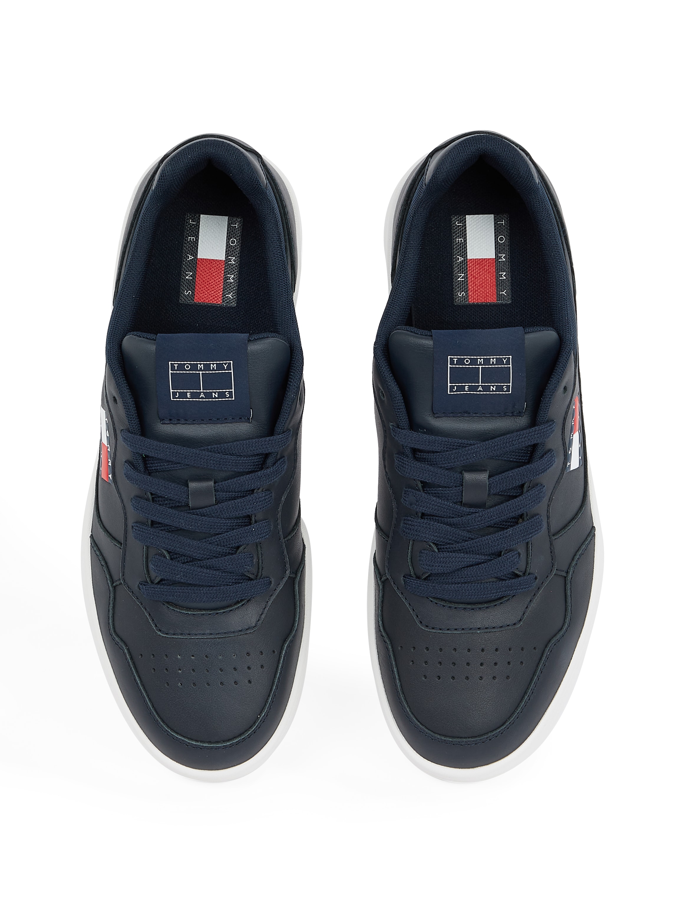 Tommy Jeans Sneaker »(NEW) TJM CUPSOLE LEATHER ESS«, Freizeitschuh, Halbschuh, Schnürschuh im Basket-Look