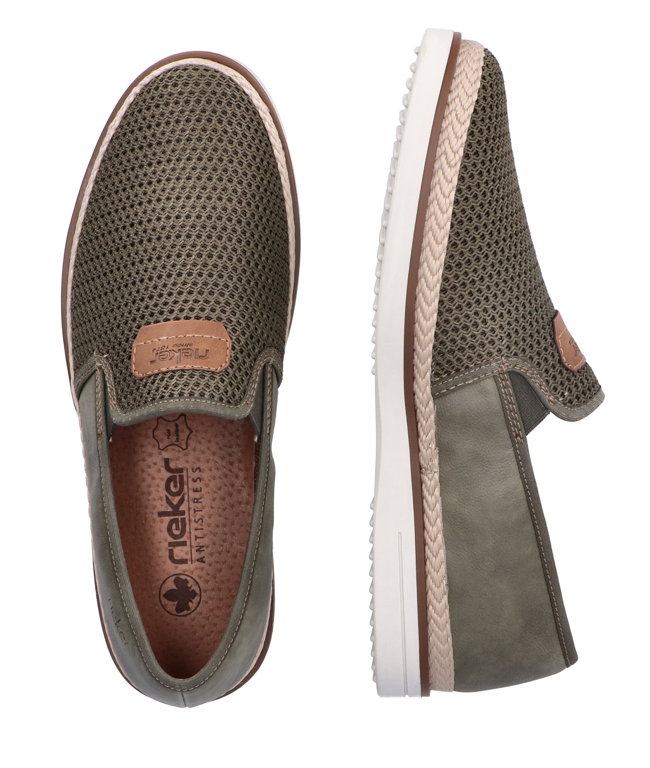 Rieker Slipper, Espadrilles, Sommerschuh, Schlupfschuh mit gepolsterter Innensohle