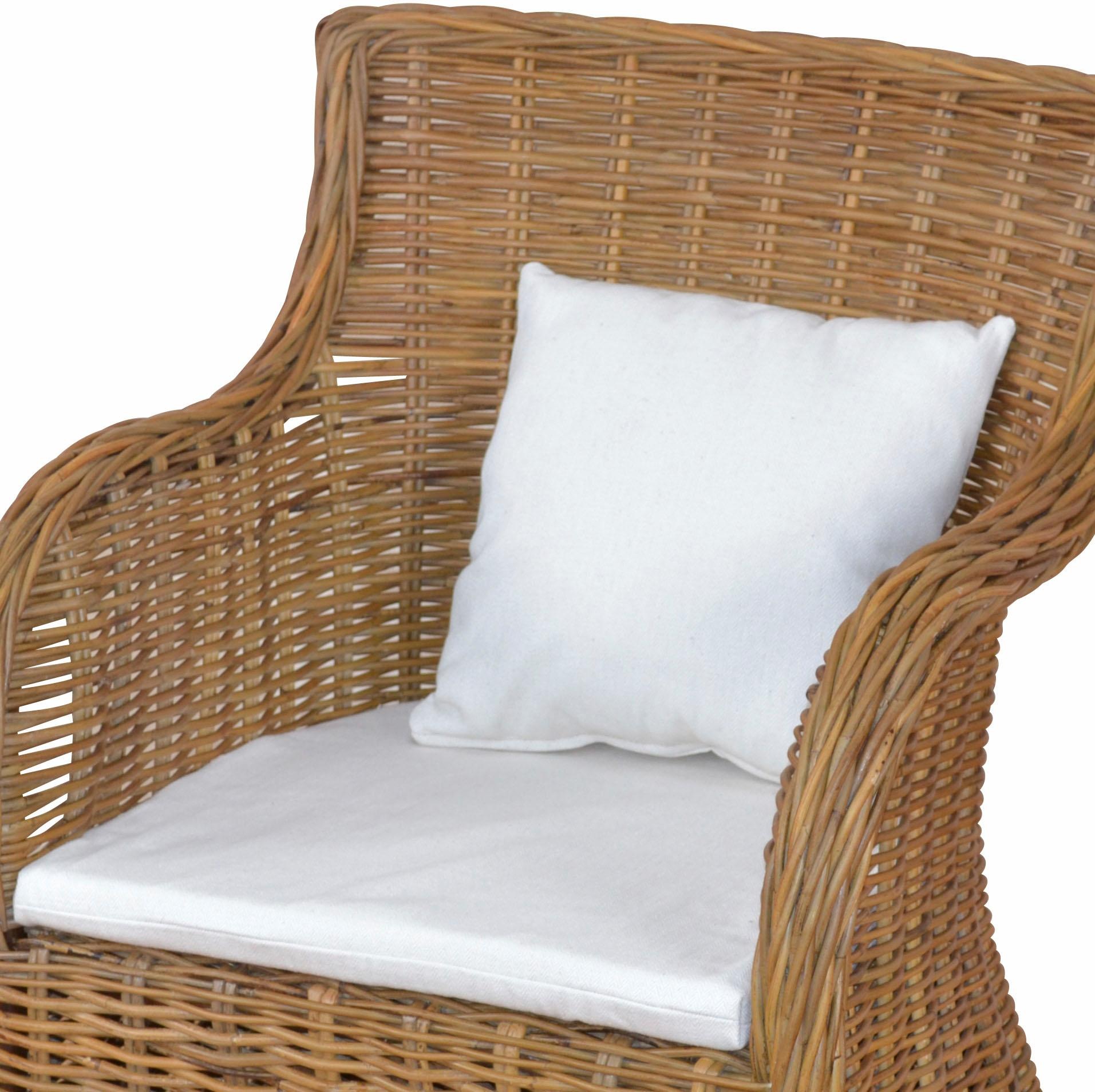 Home affaire Rattanstuhl, aus handgeflochtenem Rattan und großer Sitzschale, Breite 62 cm