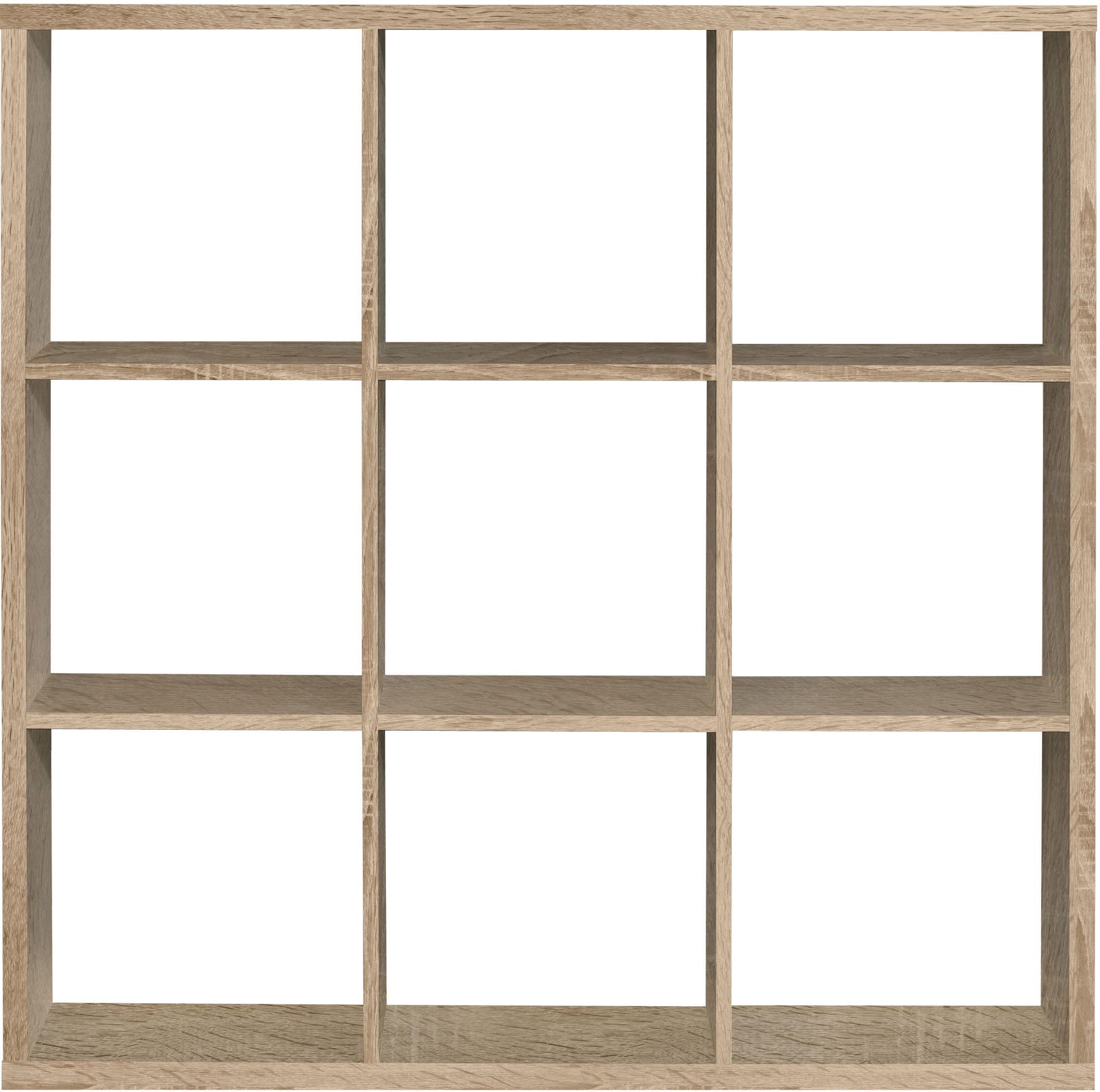 Mauro 3x3 Storage Unit in Sonoma Oak, none
