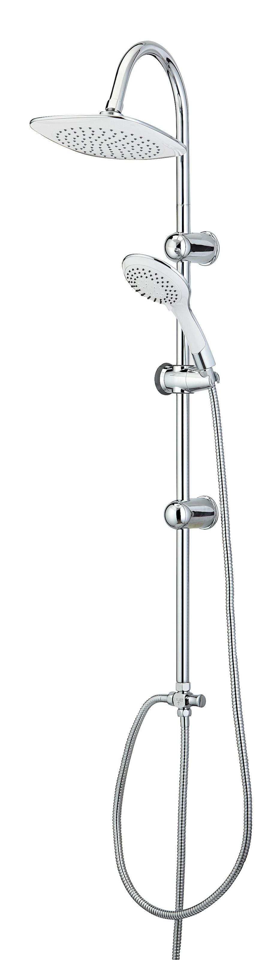 Schütte Brausegarnitur »Teneriffa«, (Set), Überkopfbrausset Duschsystem Duschsäule Brauseset Regendusche, Chrom