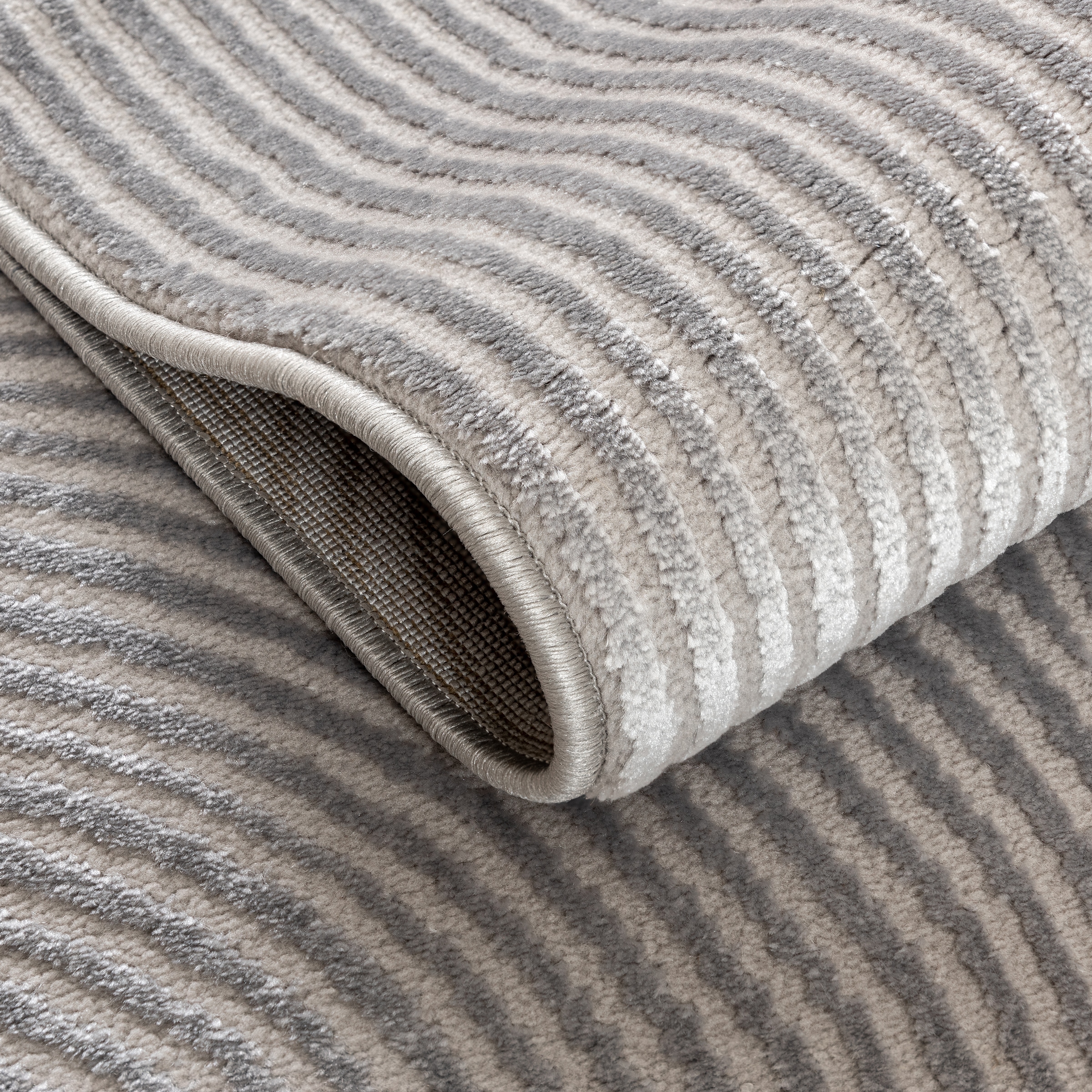 Sehrazat Teppich »Moda 1100 , auch als Läufer« rechteckig 11 mm Höhe Kurzflor, grafisches Hoch Tief  Muster, Wohnzimmer