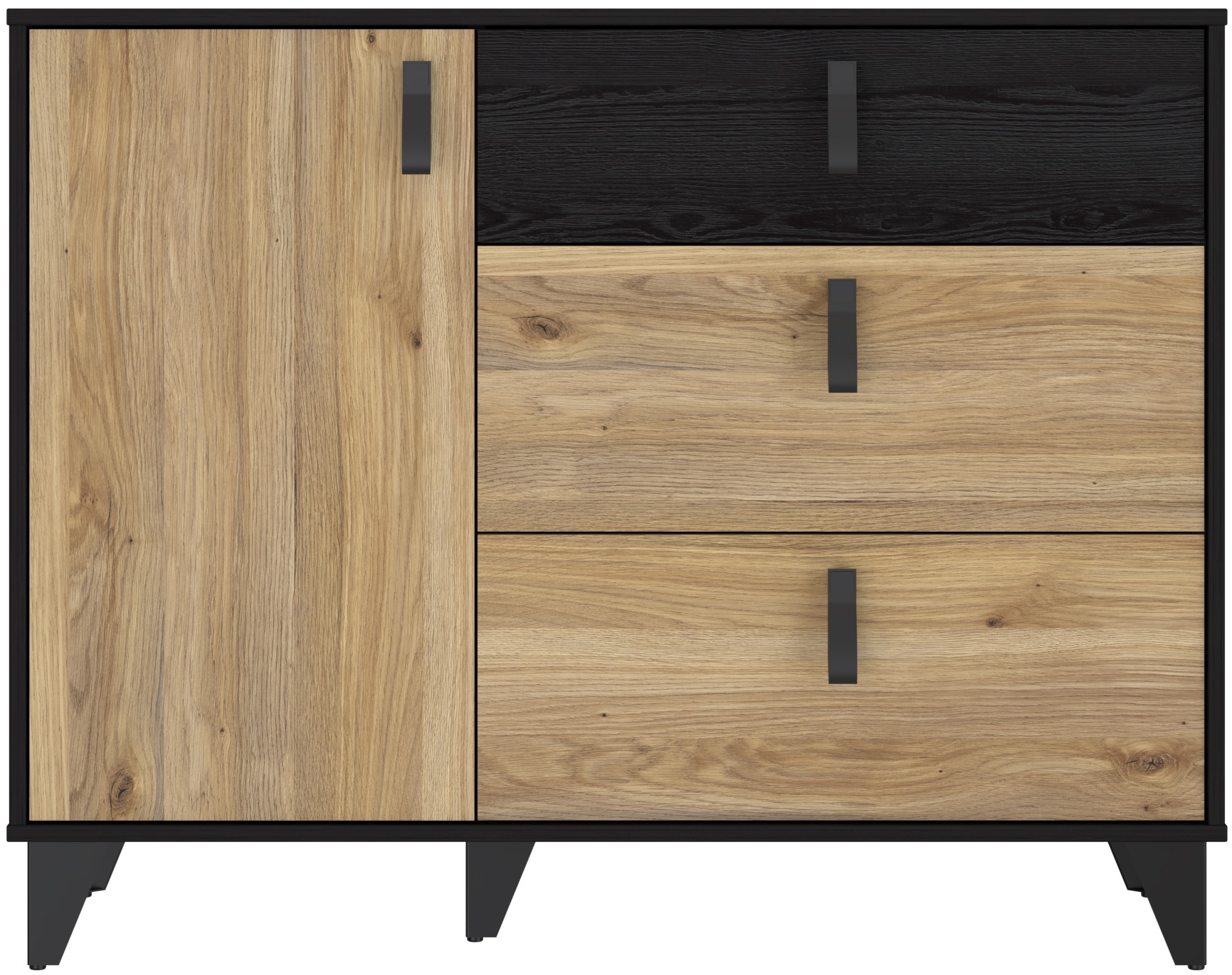 FORTE Sideboard »Lya«, Sideboard 3 Schubkästen, 1 Tür, Stauraum, Griffschlaufen