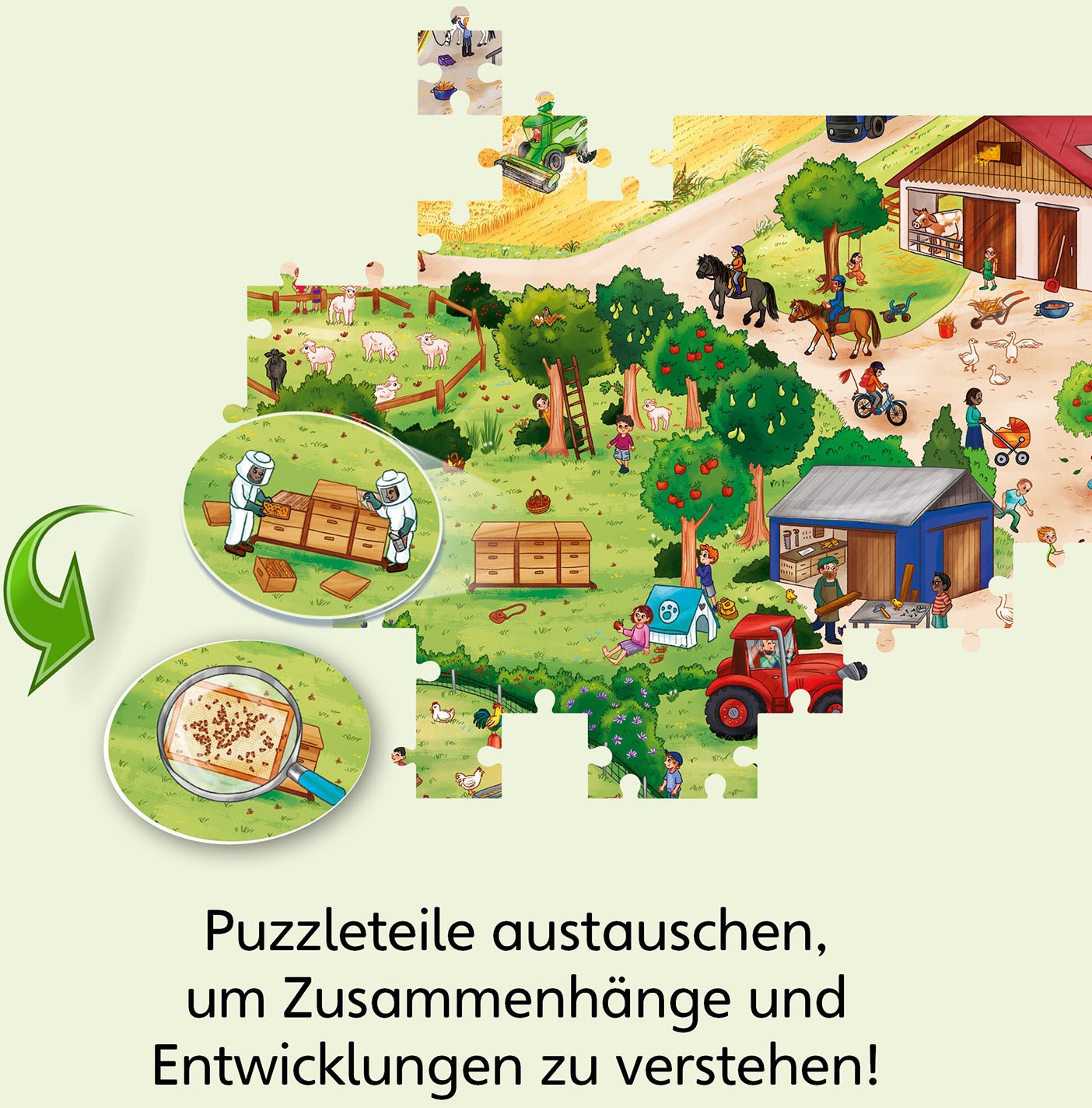 Kosmos Puzzle »WAS IST WAS Junior, Entdecke den Bauernhof«, Made in Germany