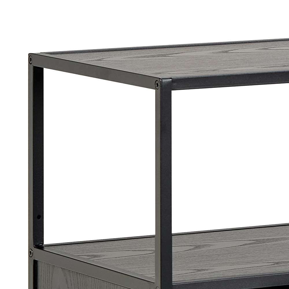 ACTONA GROUP Regal »Seaford, Standregal, Regal, Raumteiler« 114x35x78 cm,  schwarzer Stahlrahmen, 2 Schubladen, Wendemodul, Breite 114 cm