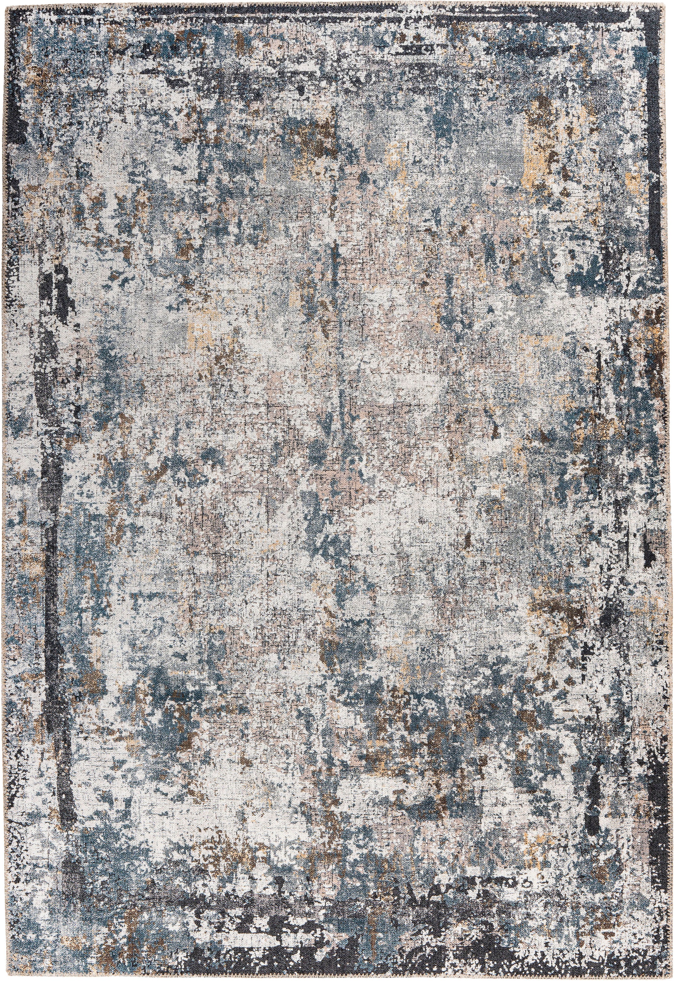 me gusta Teppich »Faye 1225« rechteckig 6 mm Höhe Flachgewebe, gedrucktes Motiv, Wohnzimmer