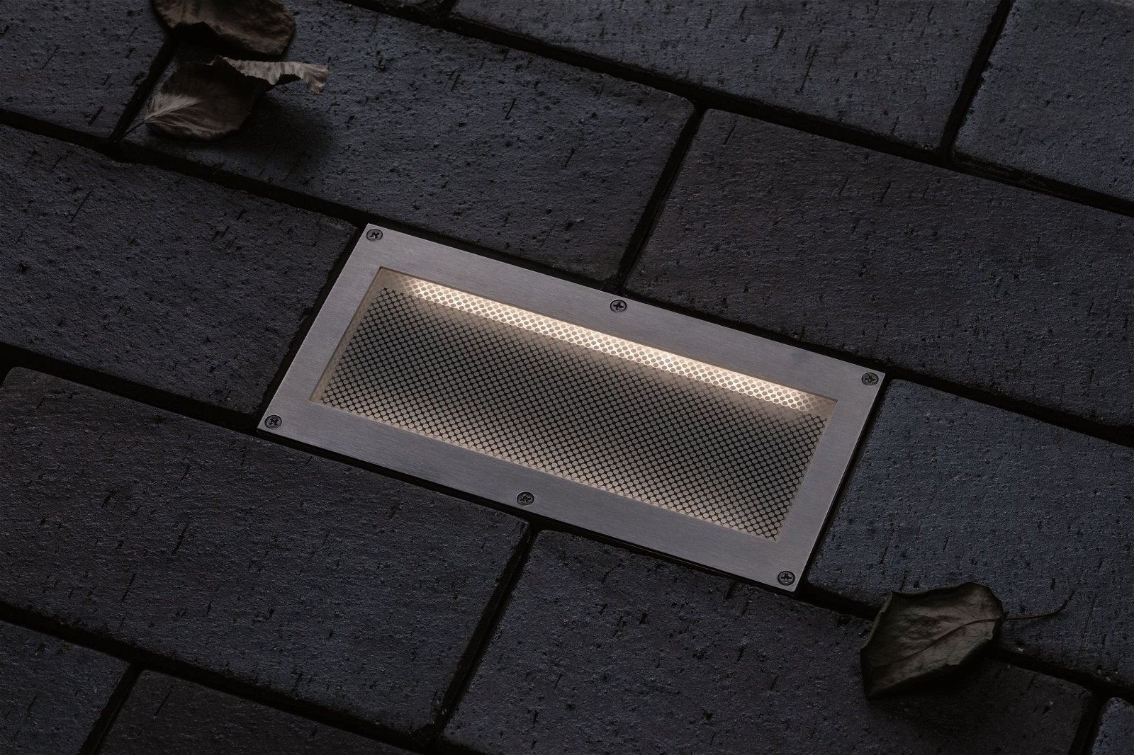 Paulmann LED Einbauleuchte »Brick IP67 200x100mm 3000K 1,6W 50lm 230V Alu, Grau Metall, Edelstahl«, 1 flammig, Bodeneinbauleuchte, Bewegungsmelder