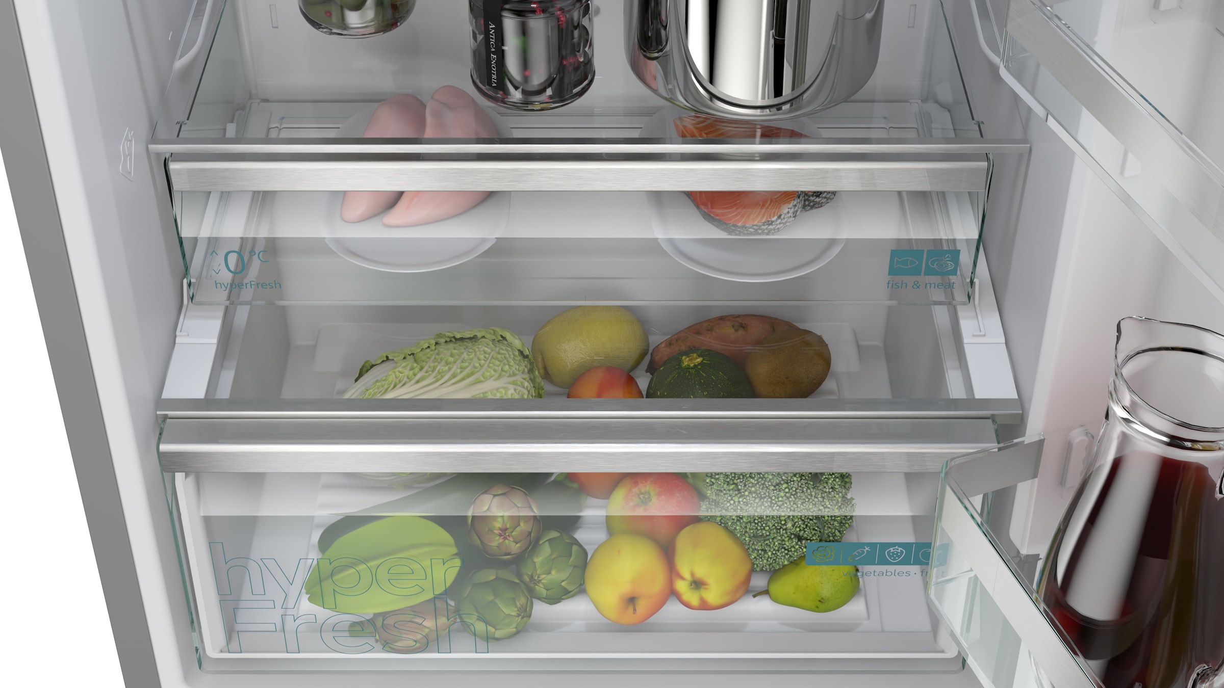 SIEMENS Kühl-/Gefrierkombination iQ300 »KG49NVICG« 203 cm hoch 70 cm breit hyperFresh System für frisches Obst und Gemüse sowie Total noFrost