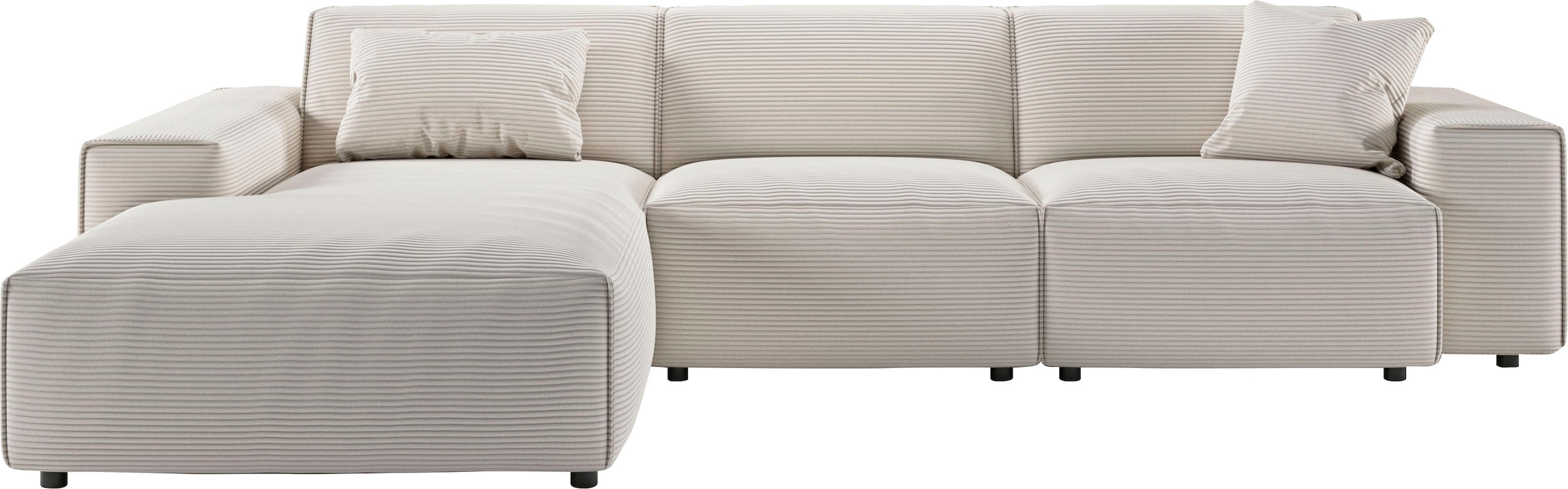 andas Ecksofa »Glimminge auch in Breitcord, Feincord, Bouclé + Easy care-Bezug« L-Form, Breite 294, Zierkissen