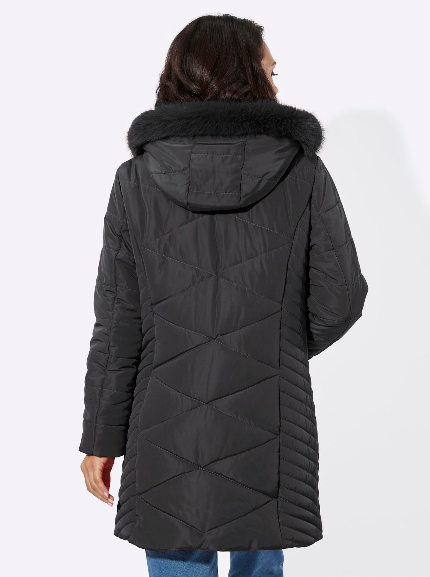 Casual Looks Langjacke mit Kapuze