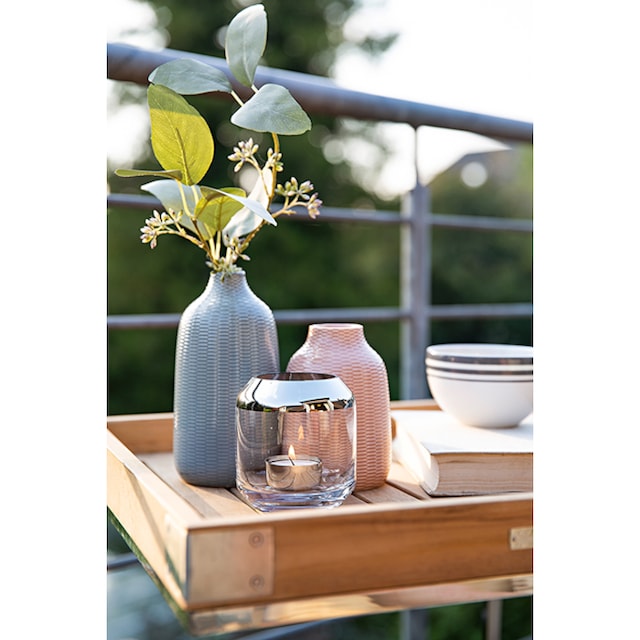 Fink Teelichthalter »SMILLA«, (Set, 2 St.), Windlicht, aus mundgeblasenem  Glas, Höhe 10 cm auf Raten kaufen
