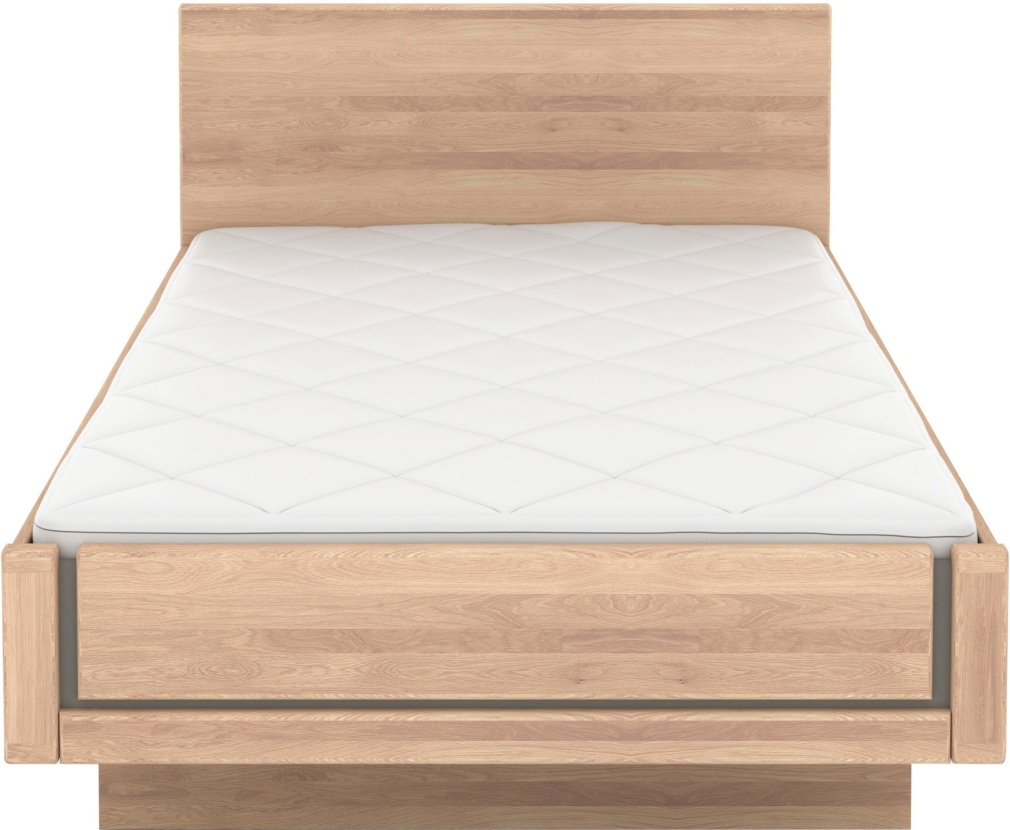 Musterring Holzbett »Sorrent, Bettgestell, Bettrahmen, teilmassiv Eiche«, (MADE IN GERMANY), Eiche teilmassiv, Liegehöhenverstellung, in schwebender Optik