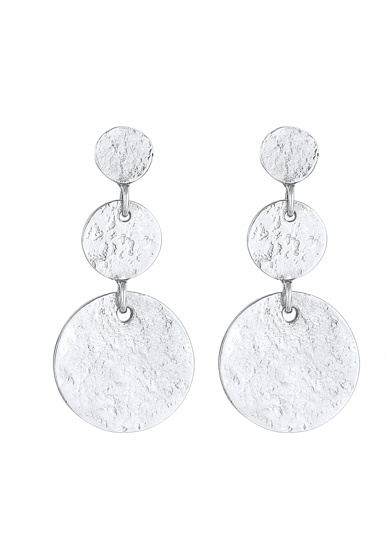 Elli Paar Ohrstecker »Ohrringe Ohrhänger Plättchen Vintage Antique 925 Silber«