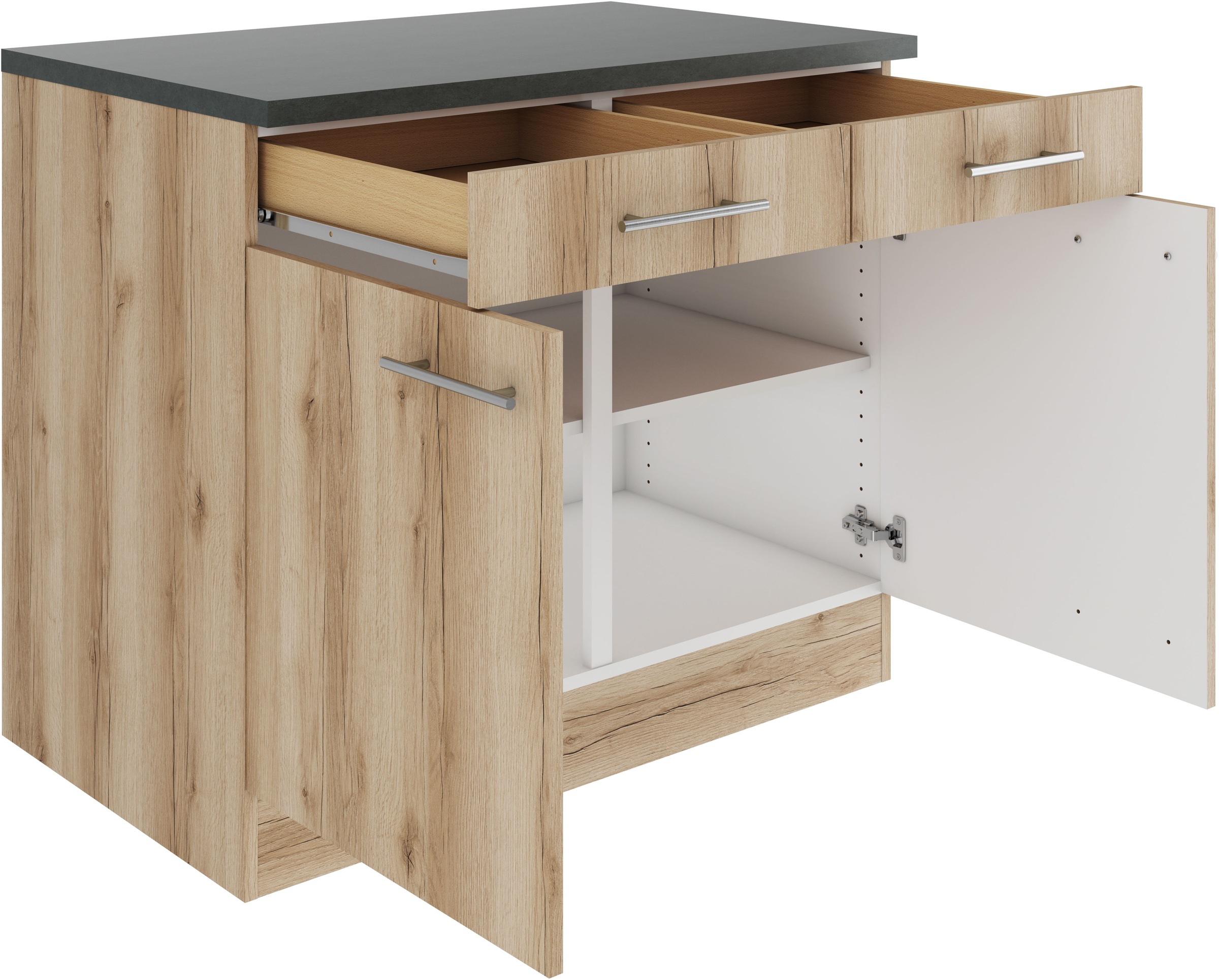 OPTIFIT Unterschrank »Bella« Breite 100 cm, mit 2 Türen und 2 Schubkästen