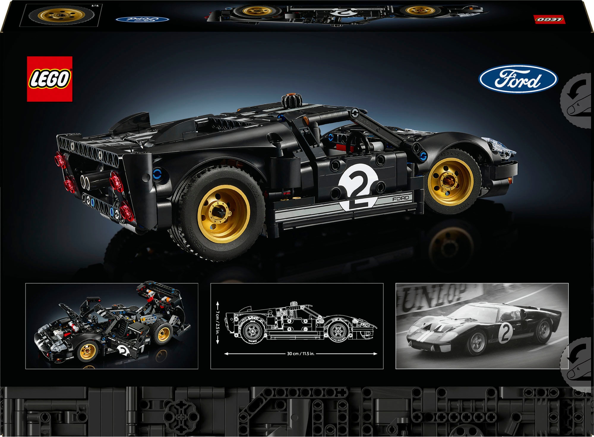 LEGO® Konstruktionsspielsteine »1966 Ford GT40 MKII Rennwagen (42223), LEGO Technic« Made in Europe