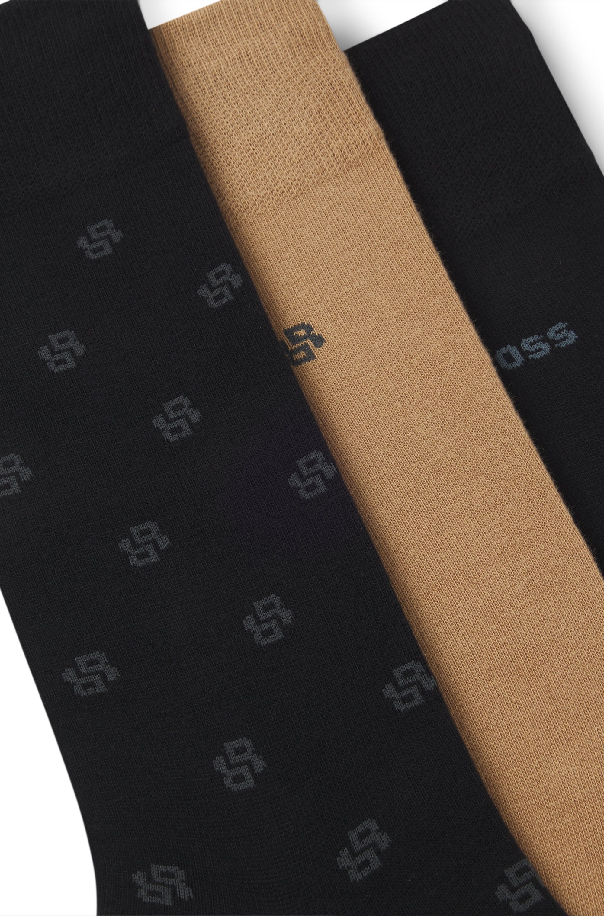 BOSS Businesssocken »3P Gift set CC«, (3 Paar), Logo- und Monogramm-Details