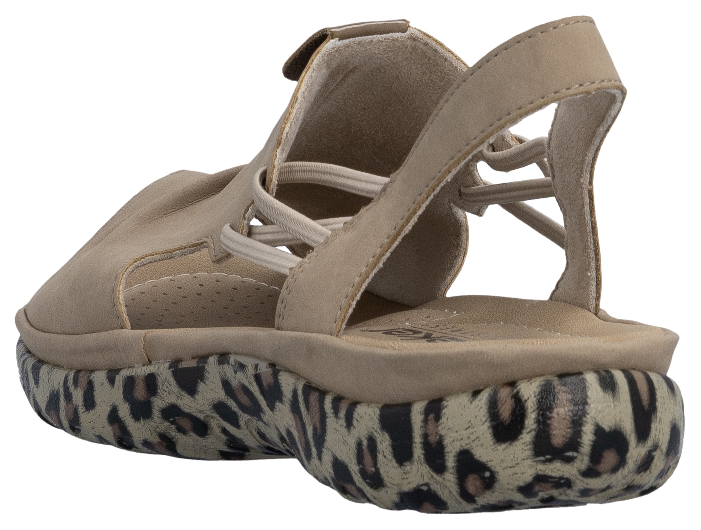 Rieker Sandale  Sommerschuh, Urlaubsschuh, Schlupfschuh mit seitlichen Gummizügen