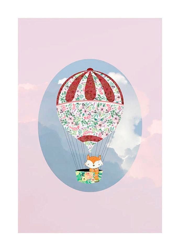 Komar Poster »Happy Balloon Rose«, Figuren, (1 St.), Kinderzimmer,  Schlafzimmer, Wohnzimmer online kaufen | mit 3 Jahren XXL Garantie