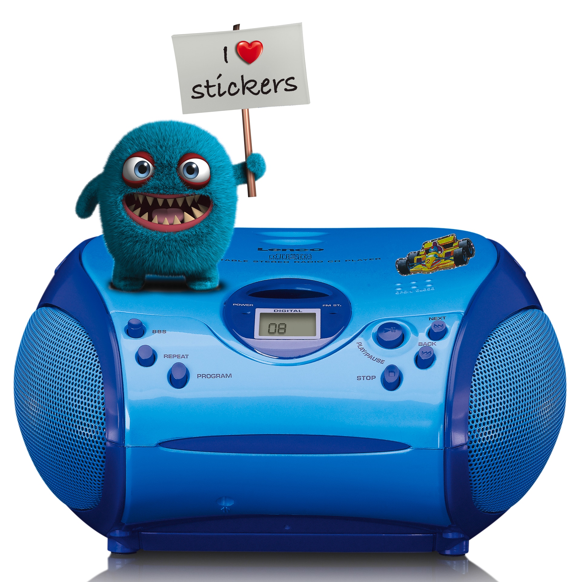 Lenco Boombox »SCD-24 FM Stickern«, online Boombox UNIVERSAL radio FM-Tuner) und mit (Bluetooth Player, CD kaufen 