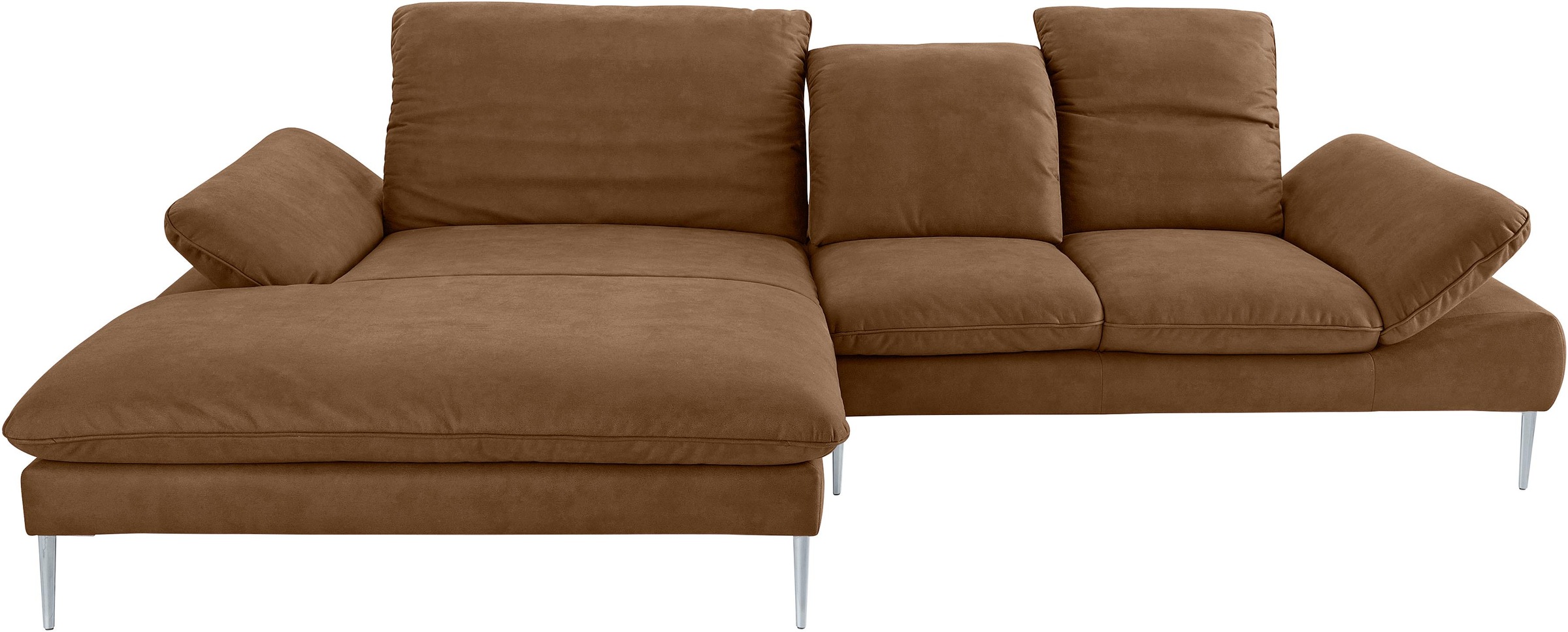 W.SCHILLIG Ecksofa »enjoy&MORE, Designsofa, elegant und bequem, L-Form«, mit Sitztiefenverstellung, Füße silber matt, Breite 310 cm