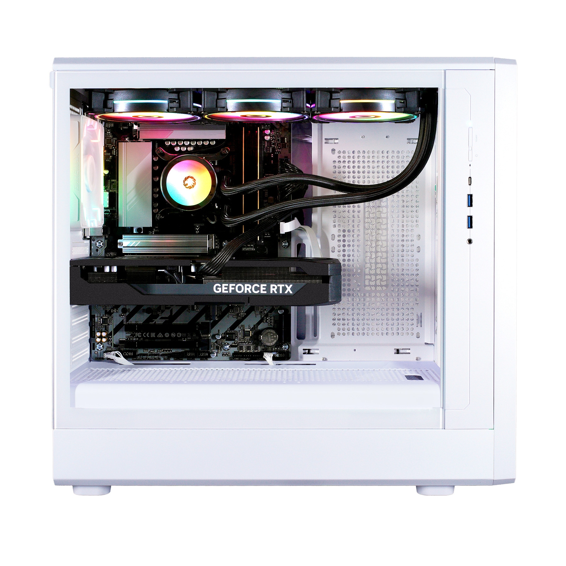 GAMEMAX Gaming-PC »CLAW WH 8111 AMD Ryzen 5 9600X 32GB DDR5 1TB SSD RTX 5070« DDR5 RAM, Windows 11, Wasserkühlung