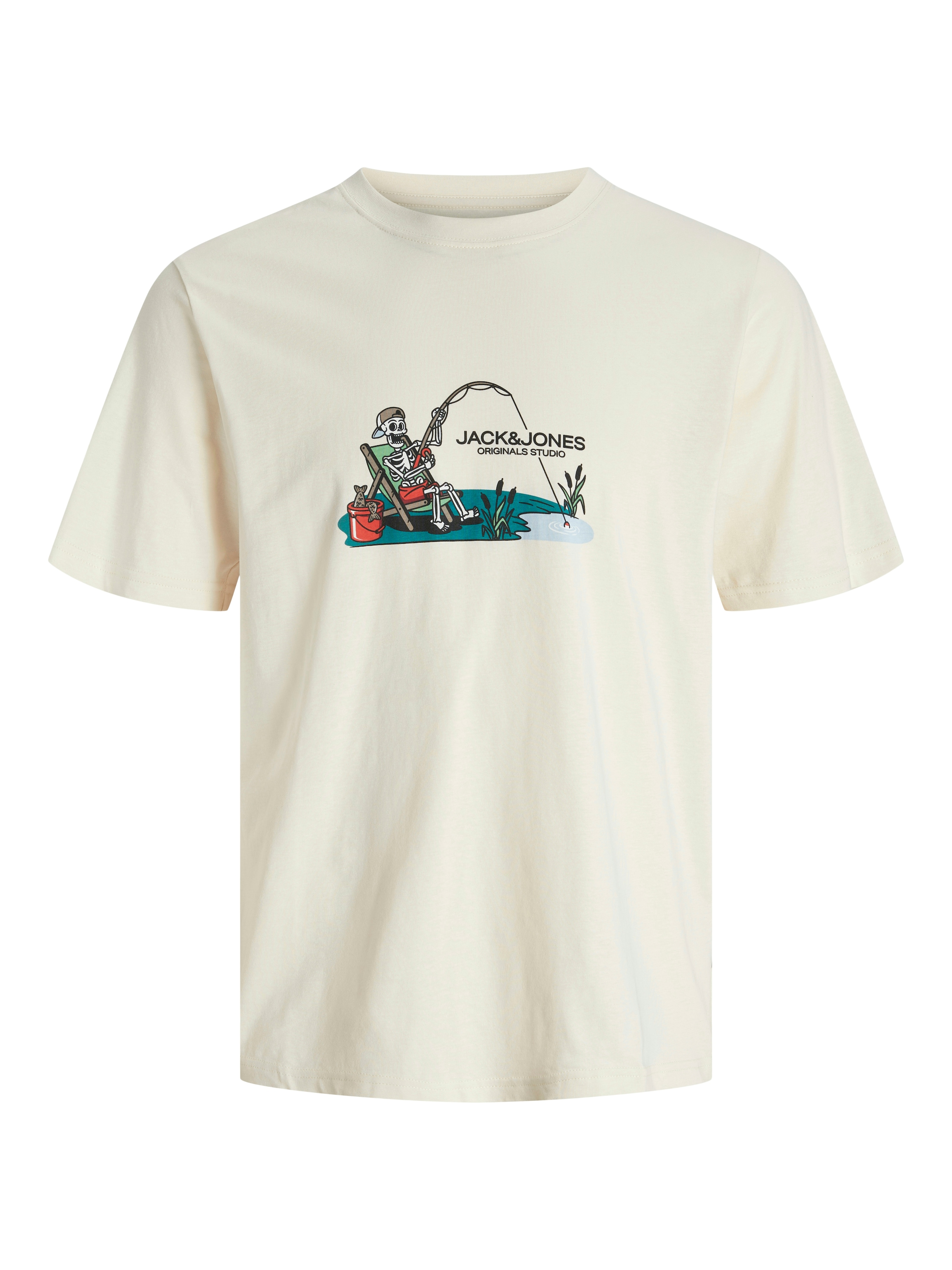 Jack & Jones Junior T-Shirt »JORSKULL NATURE TEE SS CREW NECK SN JNR«