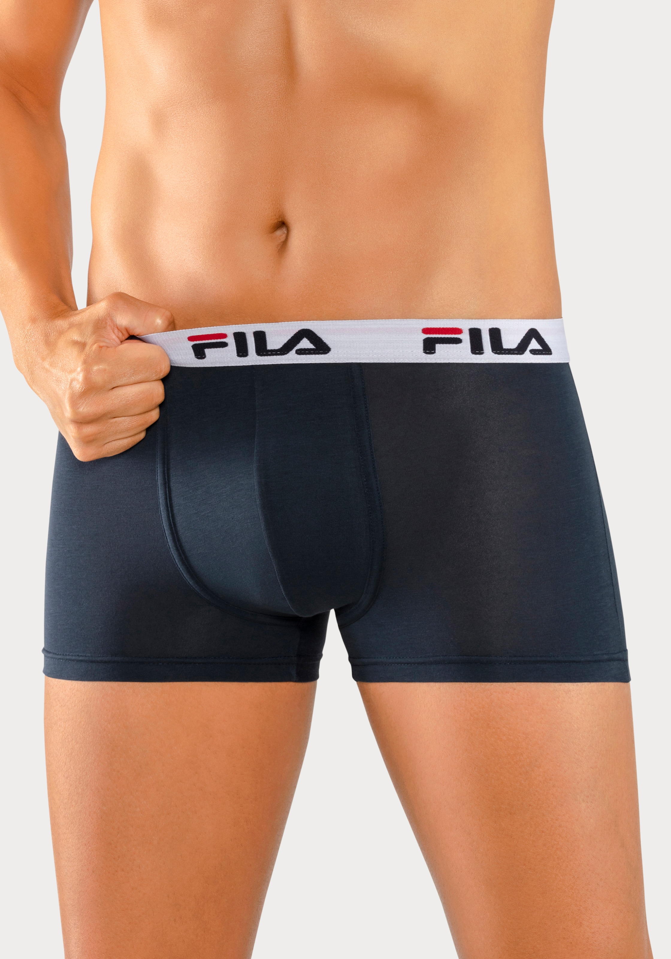 Fila Boxer, (Packung, 3 St.), mit Logo Schriftzug im Bund