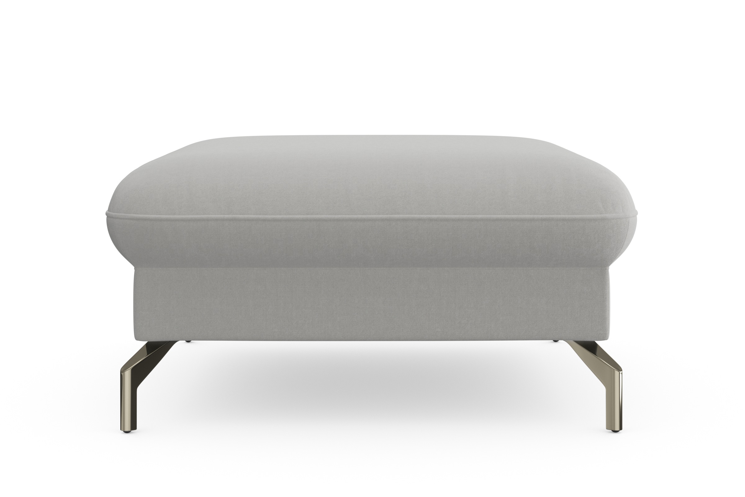 sit&more Hocker »Fashion«, inklusive Federkern, mit satinierten Nickelfüßen