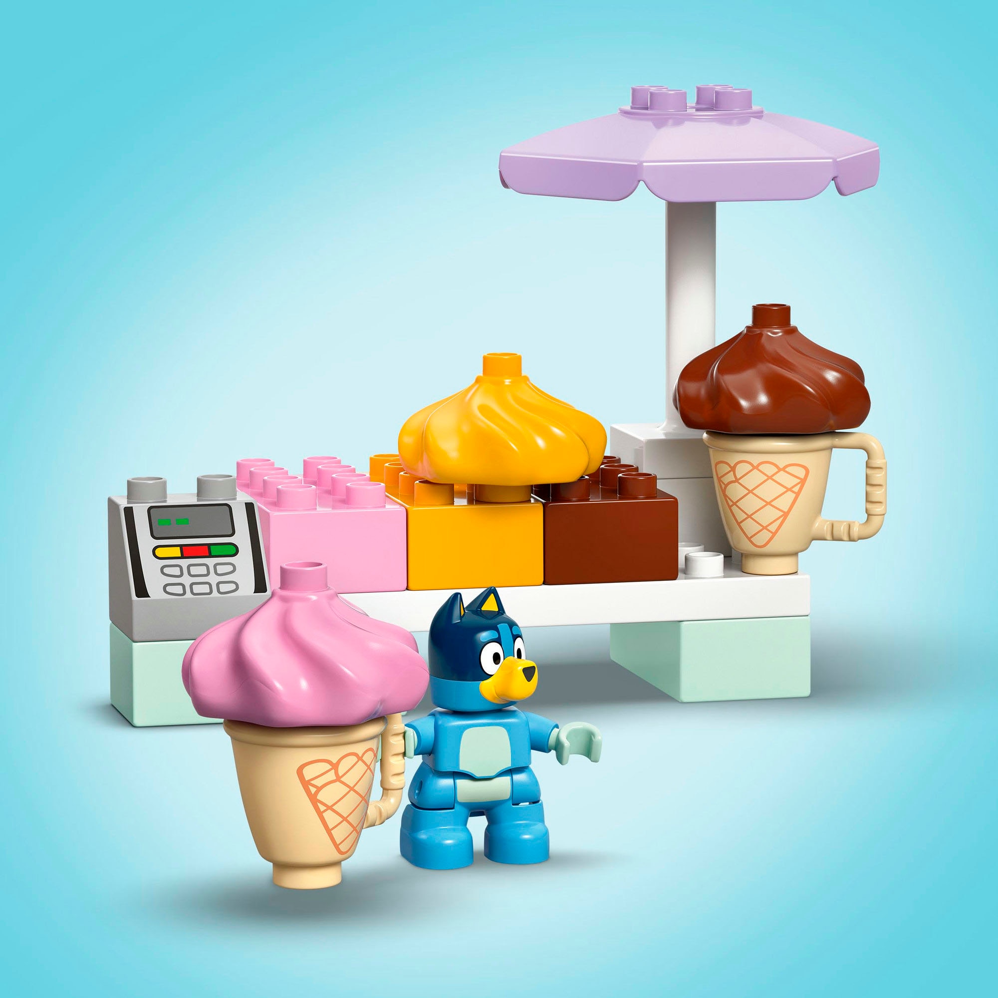 LEGO® Konstruktionsspielsteine »Ausflug zur Eisdiele mit Bluey (10458), LEGO DUPLO Bluey« Made in Europe