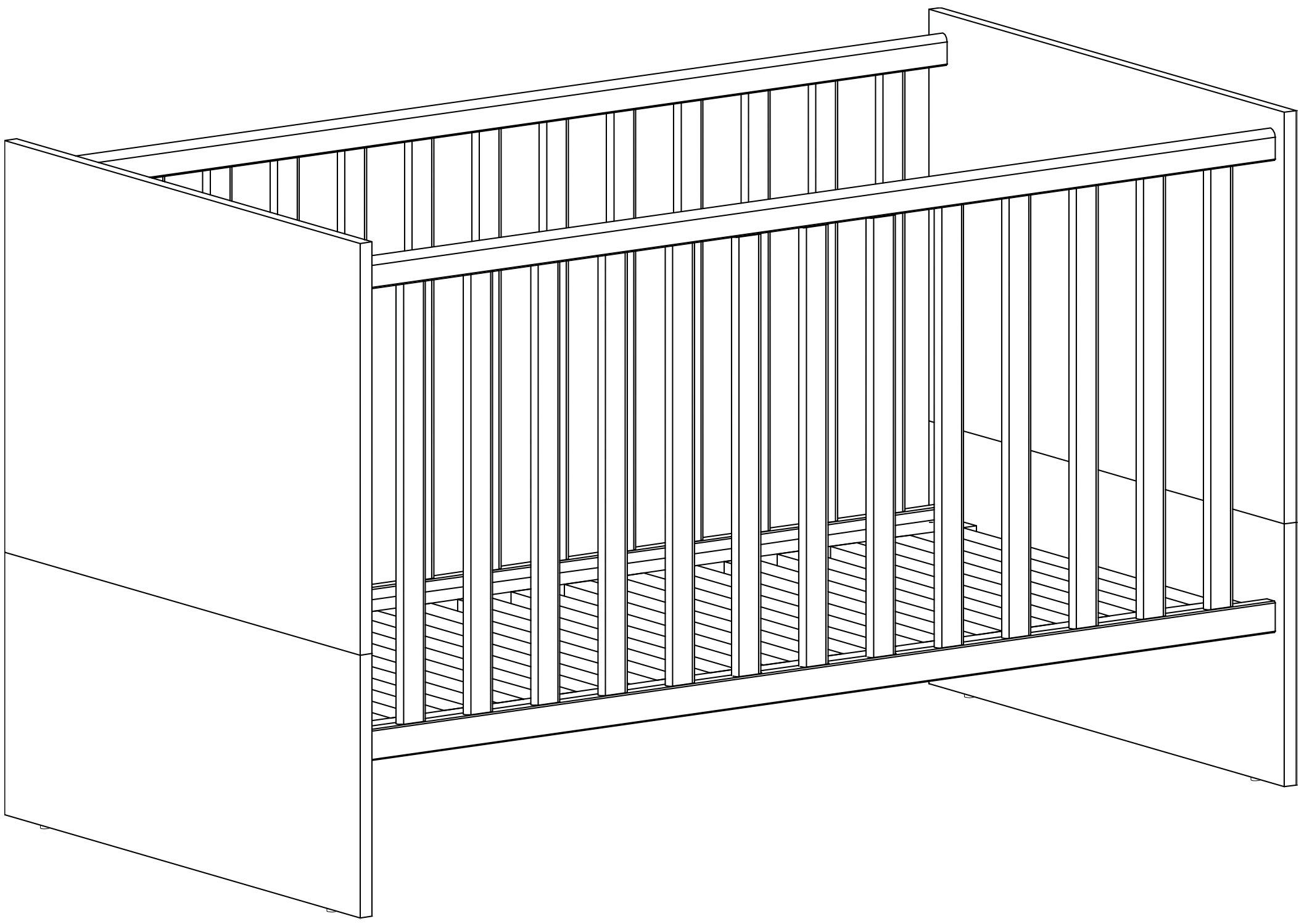 arthur berndt Babymöbel-Set »Babyzimmer Set »Maxim« 2-teilig«, (Spar-Set, 2 tlg., Babymöbel-Set »Maxim« bestehend aus Kinderbett und Wickelkommode), Gedämpfte Türen und Schubkästen